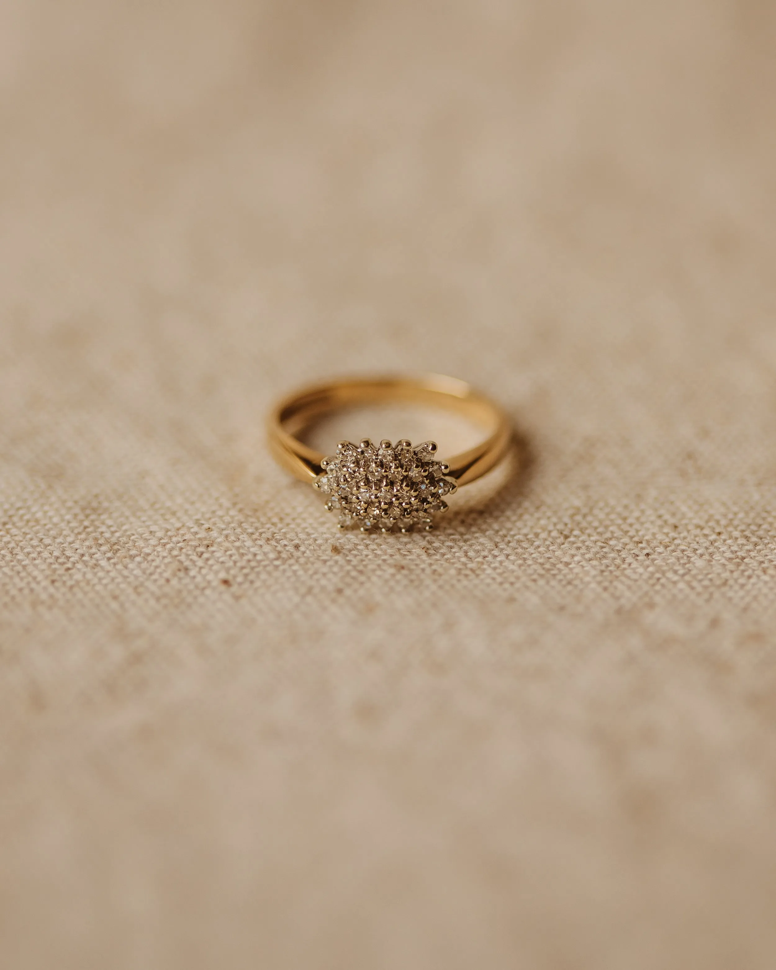 Ida Vintage 9ct Gold Diamond Cluster Ring sold by Rock n Rose product image thumbnail 2