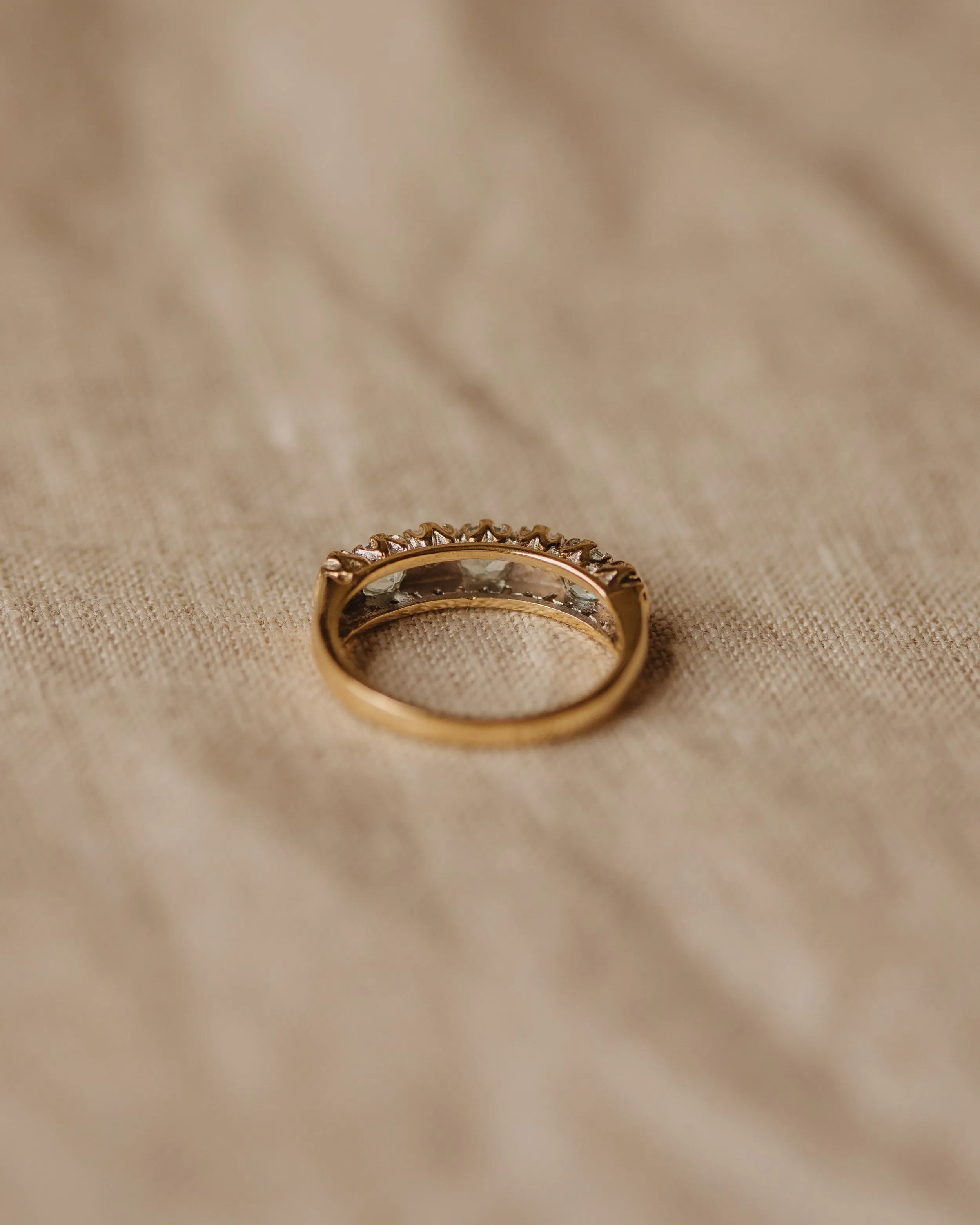 Cleo 1989 9ct Gold Aquamarine & Diamond Ring sold by Rock n Rose product image thumbnail 5