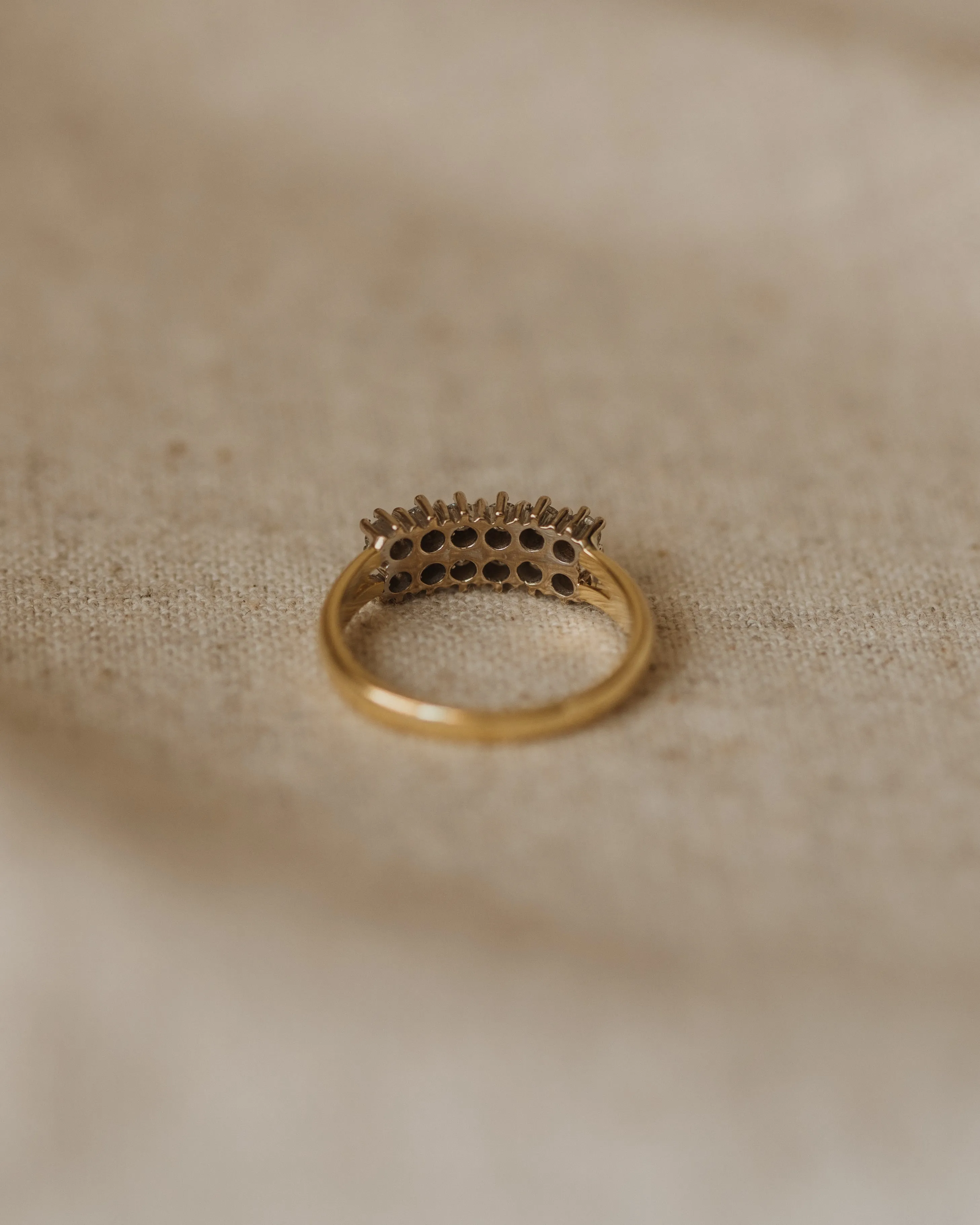 Delia 1989 18ct Gold Two Row Diamond Ring sold by Rock n Rose product image thumbnail 5