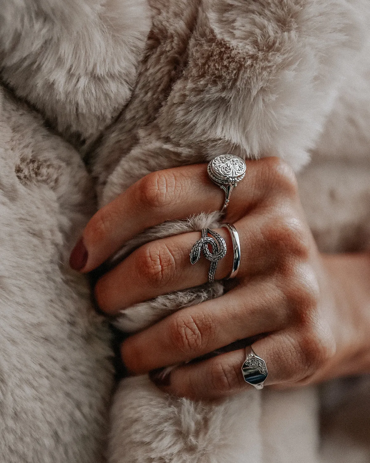 Sunday Sterling Silver Snake Ring sold by Rock n Rose product image thumbnail 5