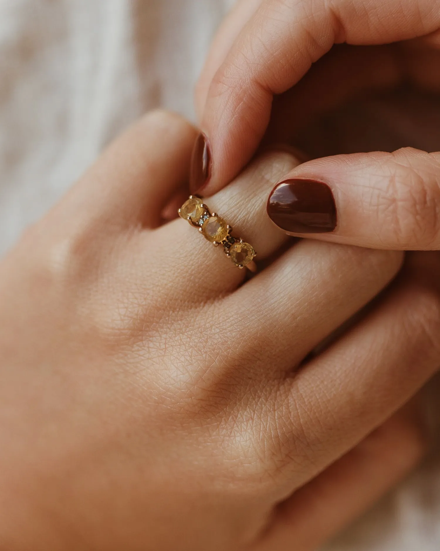 Meryl 9ct Gold Fire Opal Ring sold by Rock n Rose product image thumbnail 2