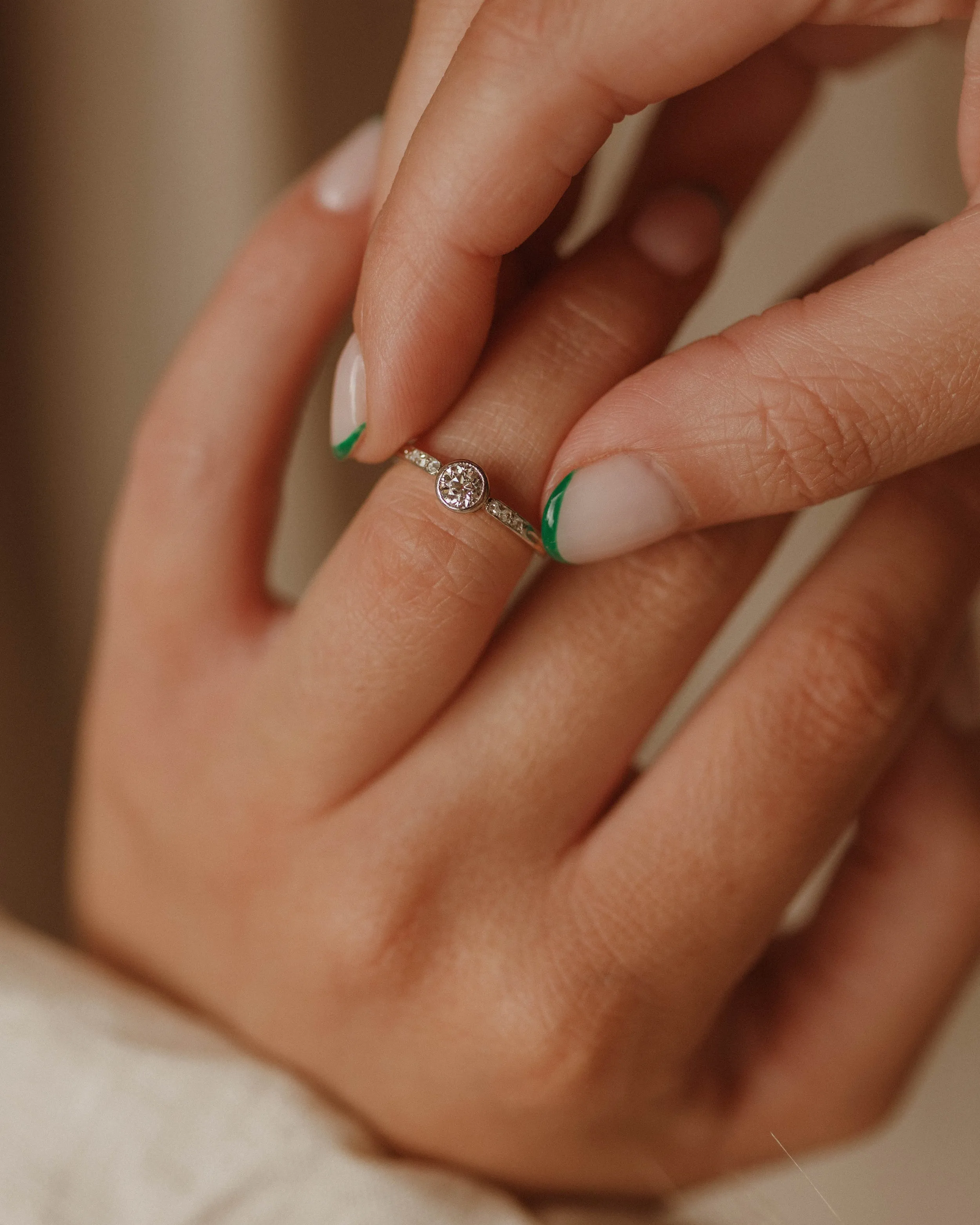 Martha Antique Old Cut Diamond Ring sold by Rock n Rose product image thumbnail 3