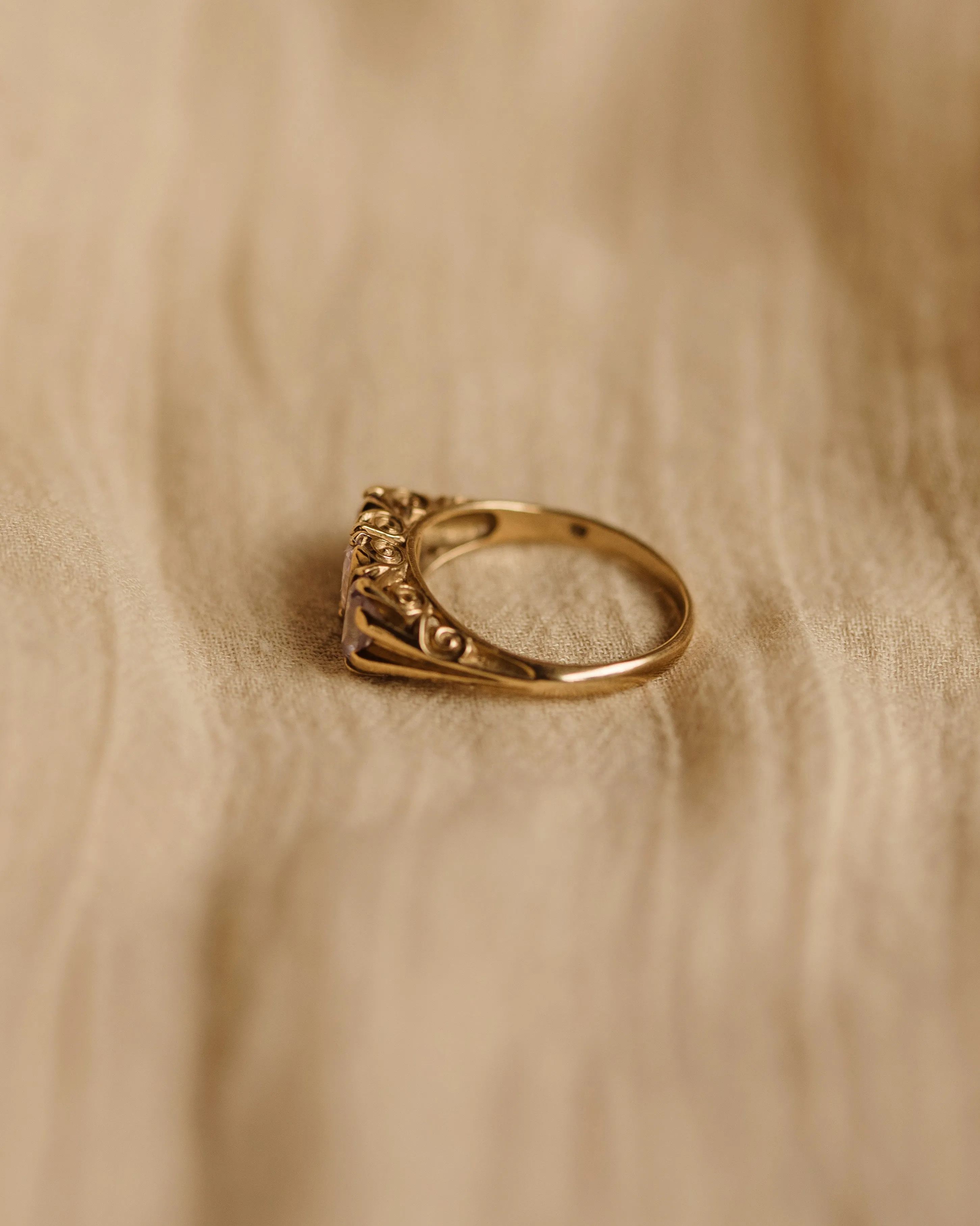 Marguerite Vintage 9ct Gold Amethyst Ring sold by Rock n Rose product image thumbnail 5