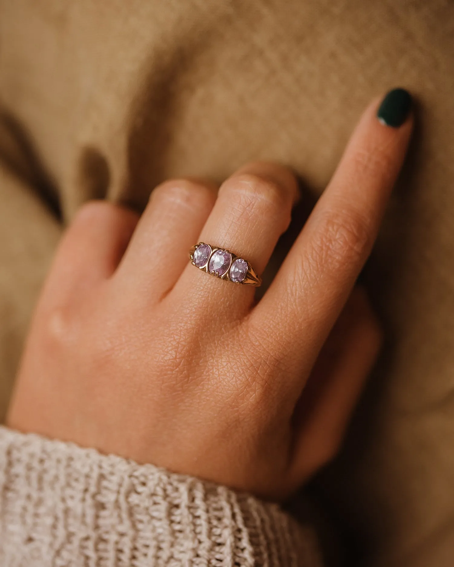 Marguerite Vintage 9ct Gold Amethyst Ring sold by Rock n Rose product image thumbnail 2