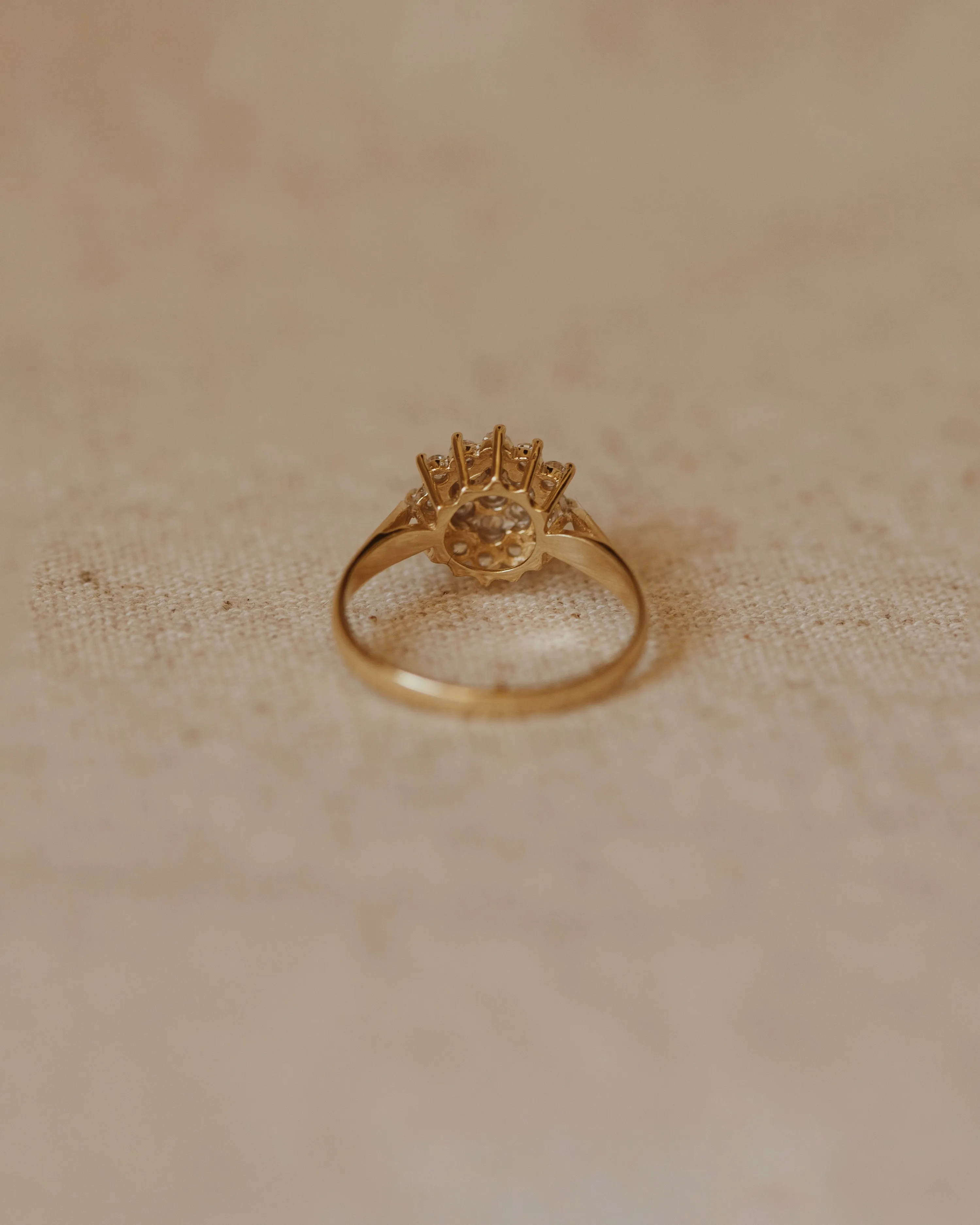 Adela Vintage 9ct Gold CZ Cluster Ring sold by Rock n Rose product image thumbnail 4