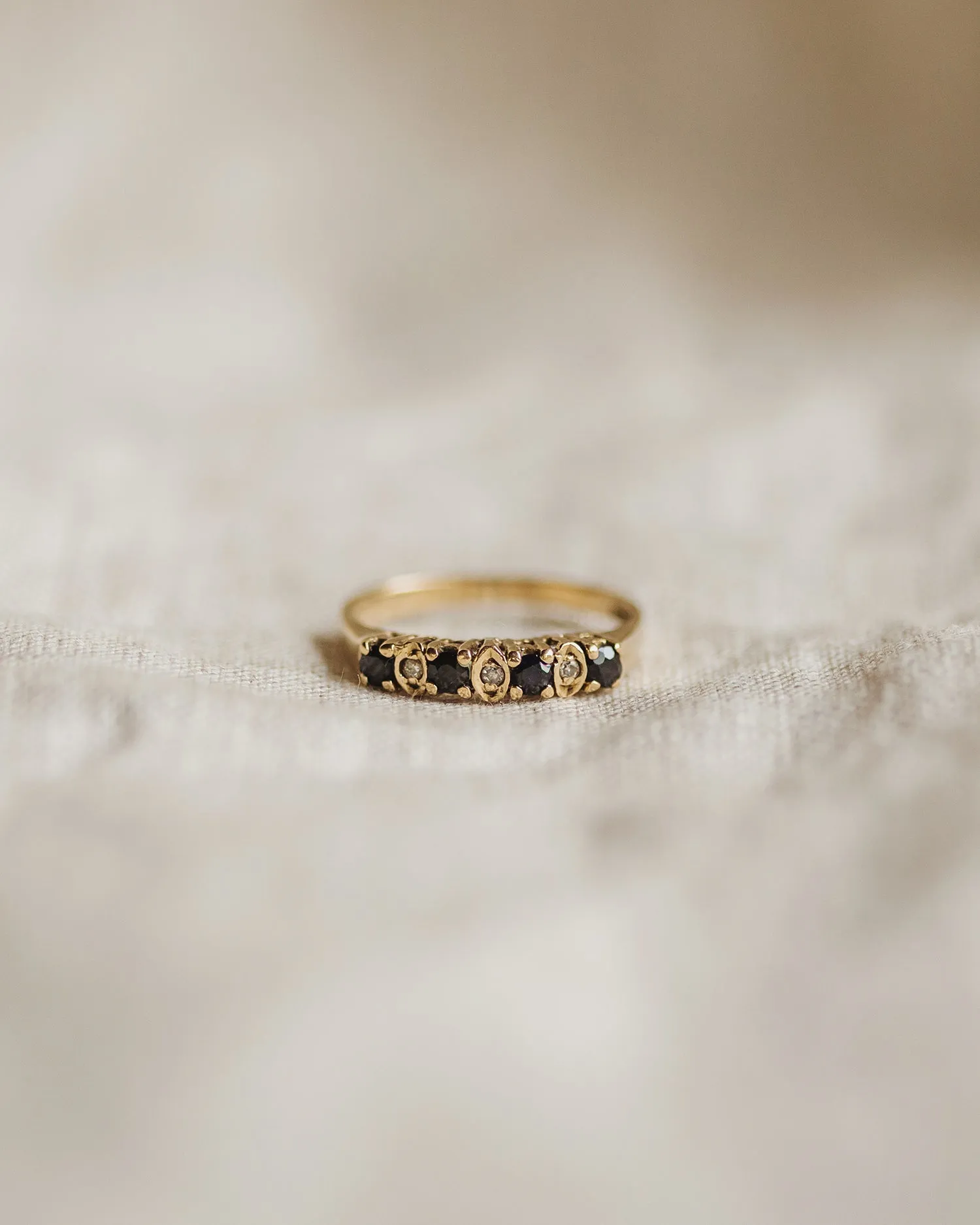 Joan 9ct Gold Sapphire & Diamond Ring sold by Rock n Rose