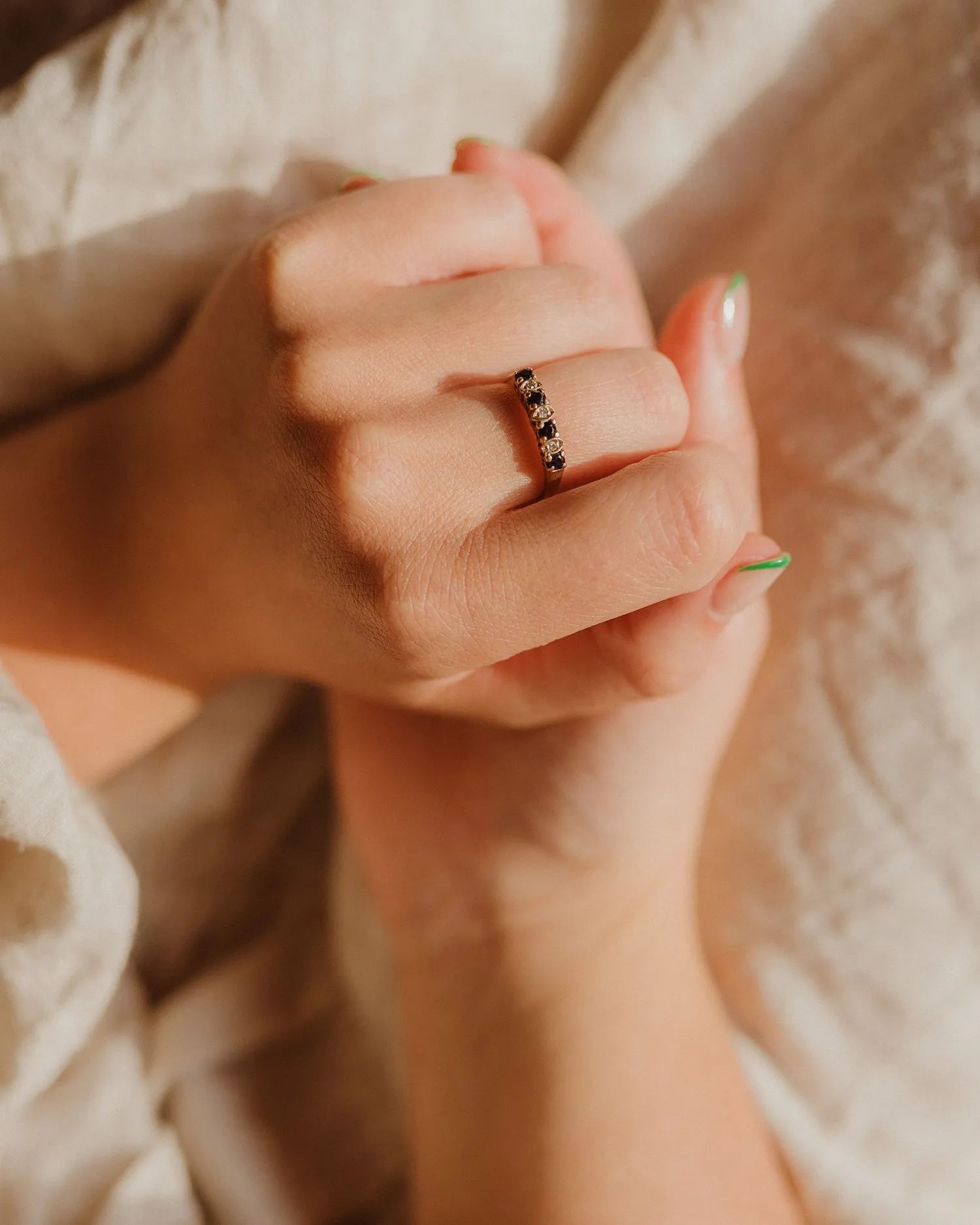 Joan 9ct Gold Sapphire & Diamond Ring sold by Rock n Rose product image thumbnail 2