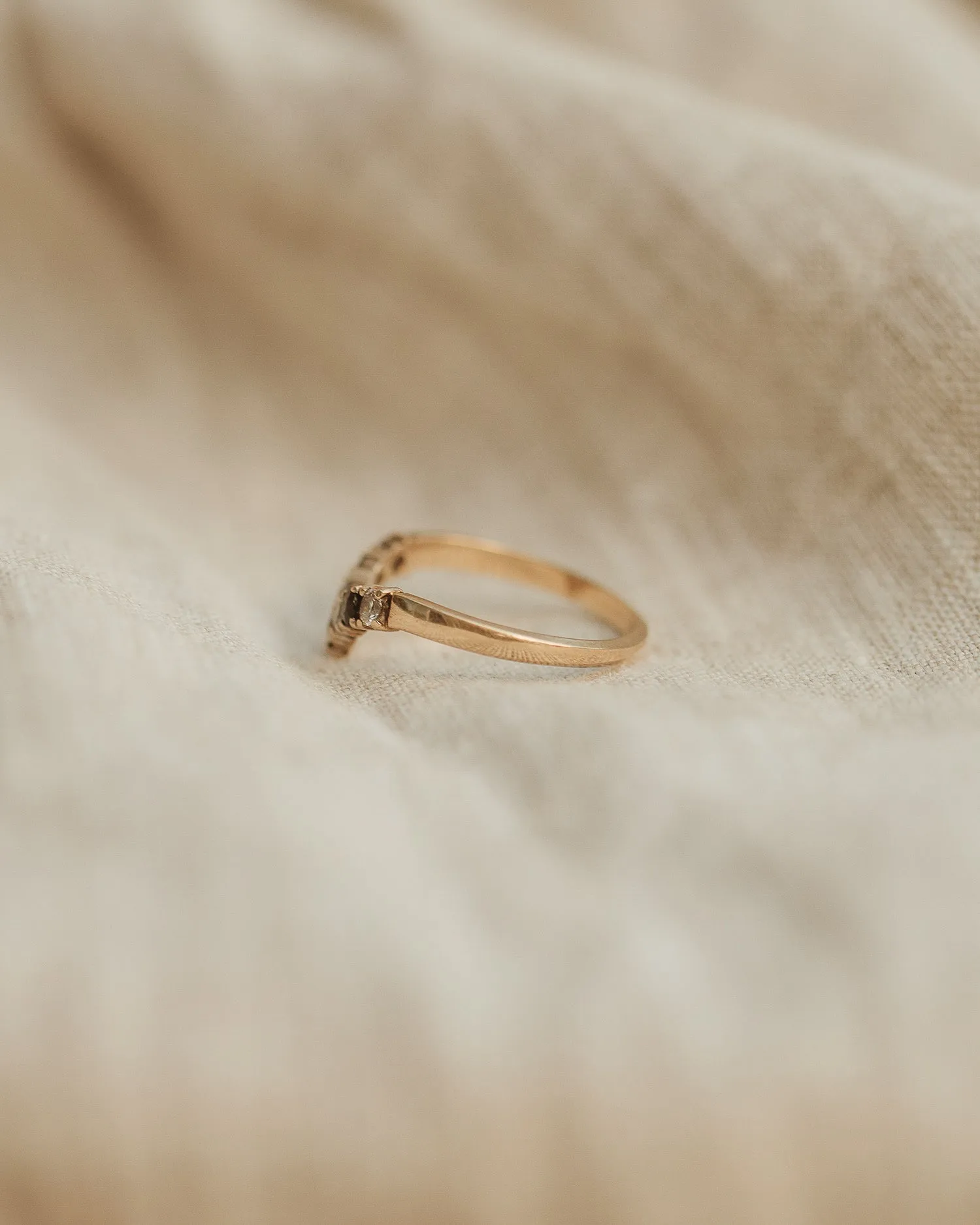 Diana 9ct Gold Sapphire Wishbone Ring sold by Rock n Rose product image thumbnail 5