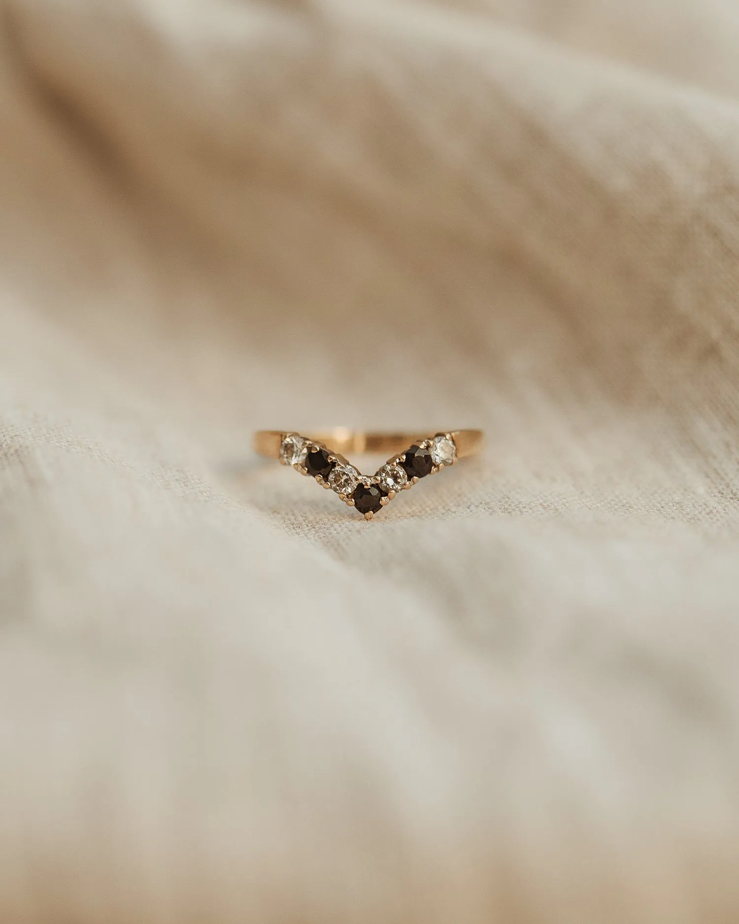 Diana 9ct Gold Sapphire Wishbone Ring sold by Rock n Rose product image thumbnail 2