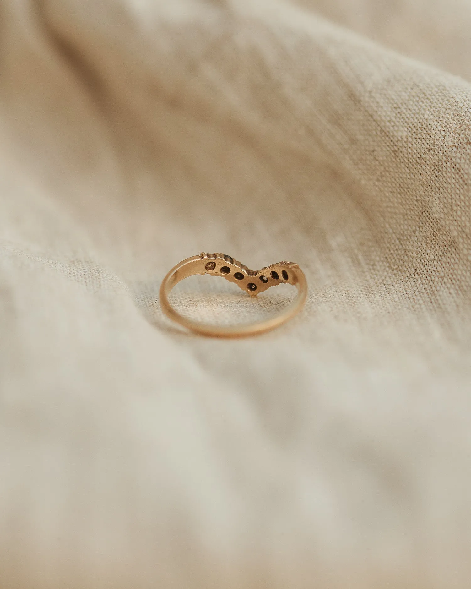 Diana 9ct Gold Sapphire Wishbone Ring sold by Rock n Rose product image thumbnail 4