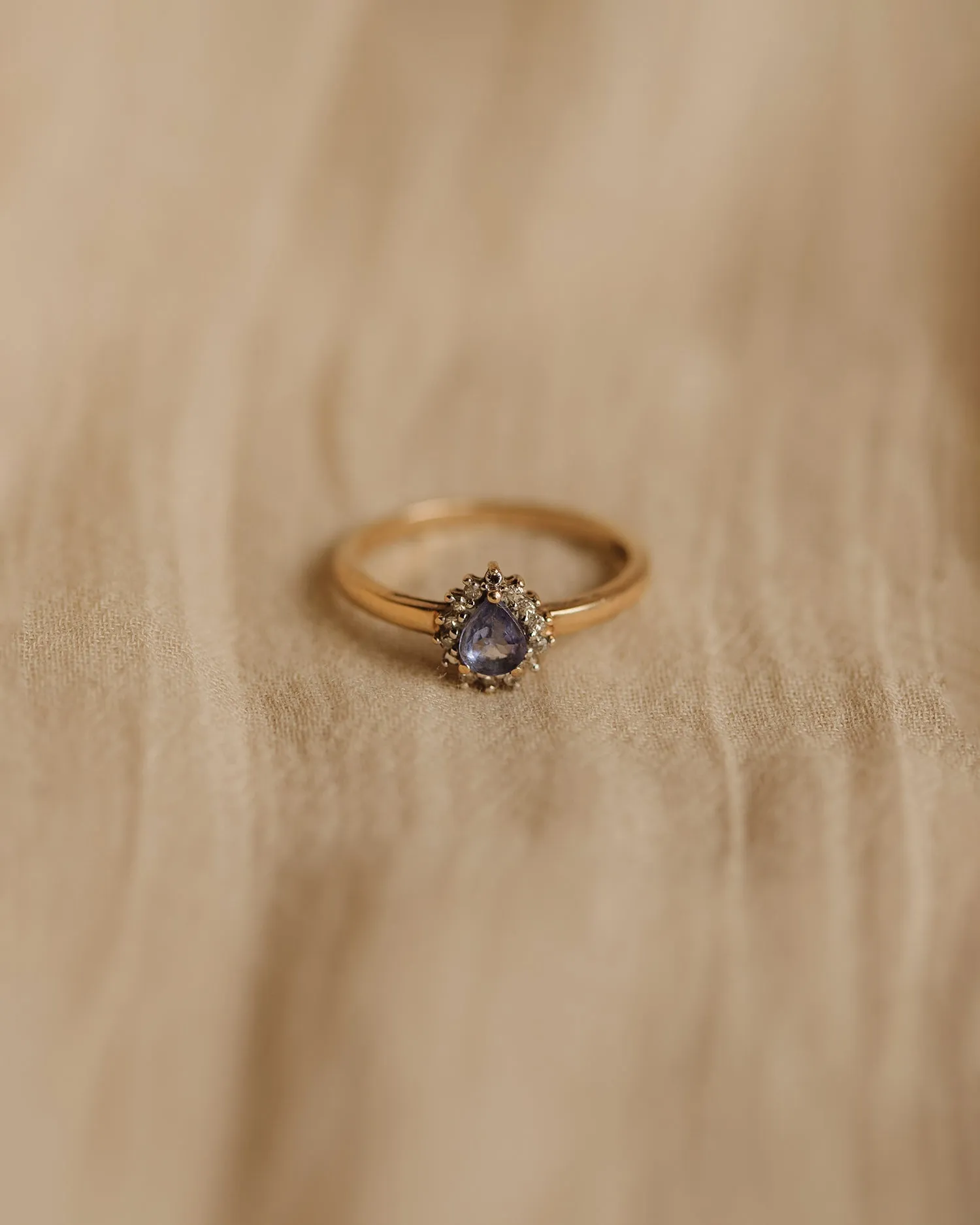 Charlotte Vintage 9ct Gold Tanzanite & Diamond Ring sold by Rock n Rose product image thumbnail 2