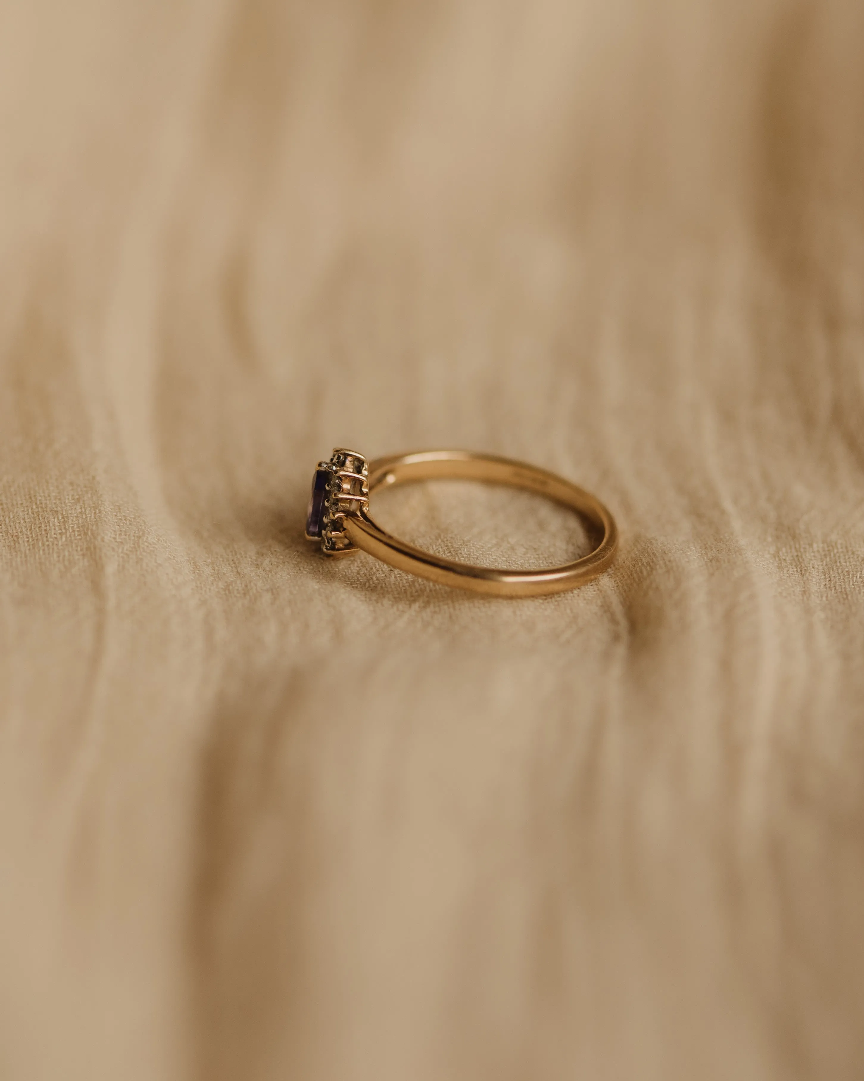 Charlotte Vintage 9ct Gold Tanzanite & Diamond Ring sold by Rock n Rose product image thumbnail 5