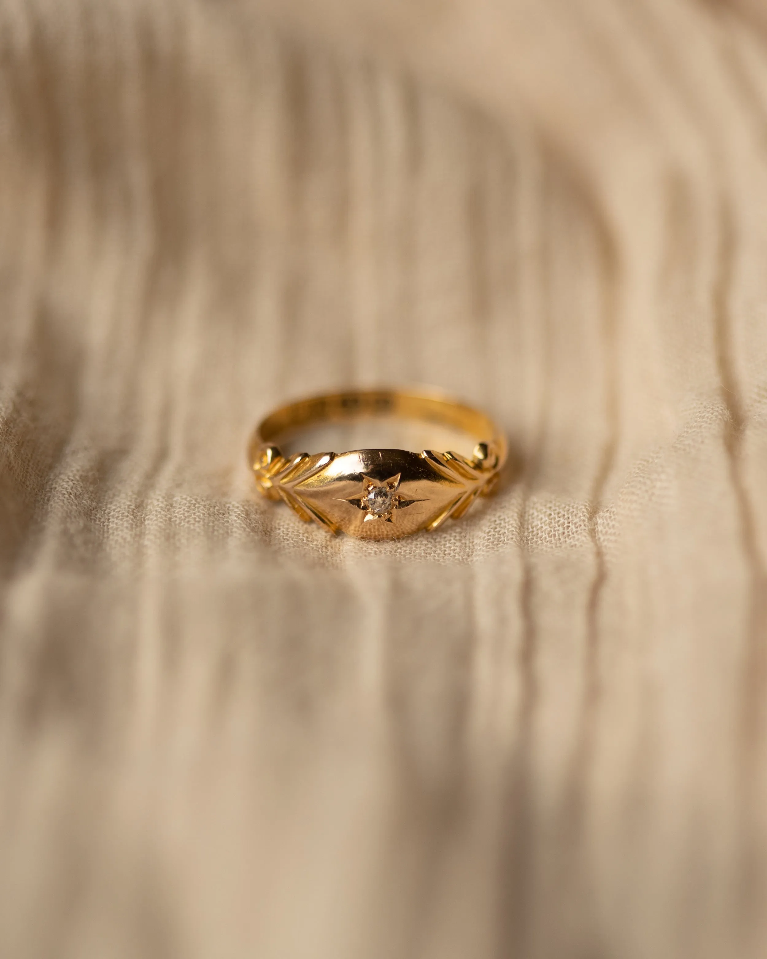 Sylvie 1896 Victorian 18ct Gold Star Set Diamond Ring sold by Rock n Rose product image thumbnail 4