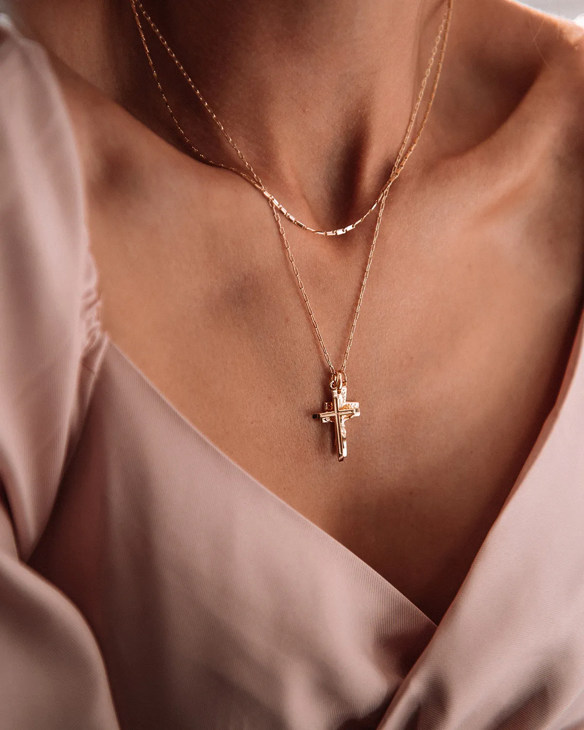 Elspeth Gold Vermeil Cross Trio Necklace sold by Rock n Rose product image thumbnail 2