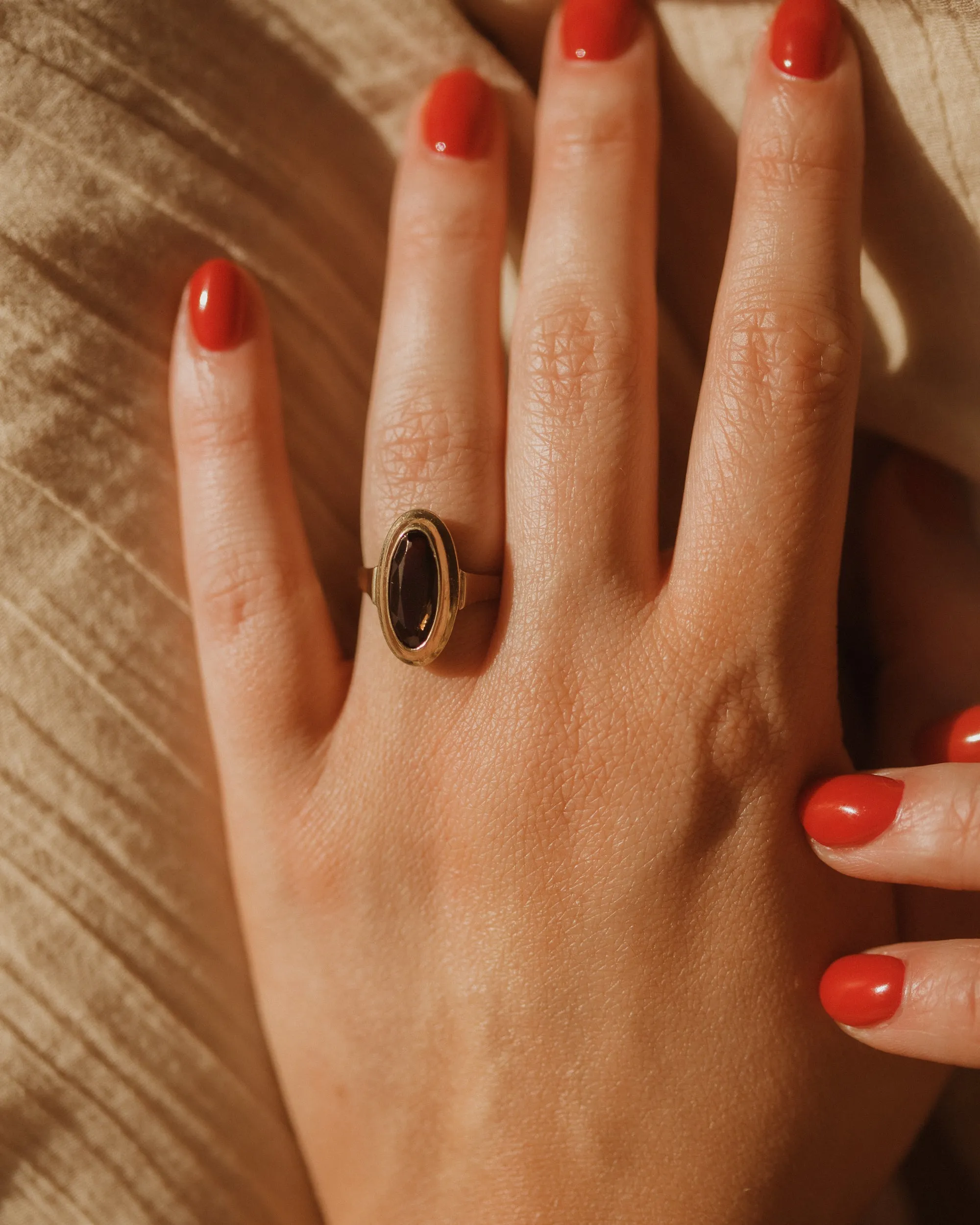 Edalyn Vintage 8ct Gold Smoky Quartz Ring sold by Rock n Rose product image thumbnail 2