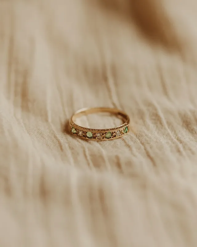 Clarice 9ct Gold Emerald & Diamond Ring sold by Rock n Rose