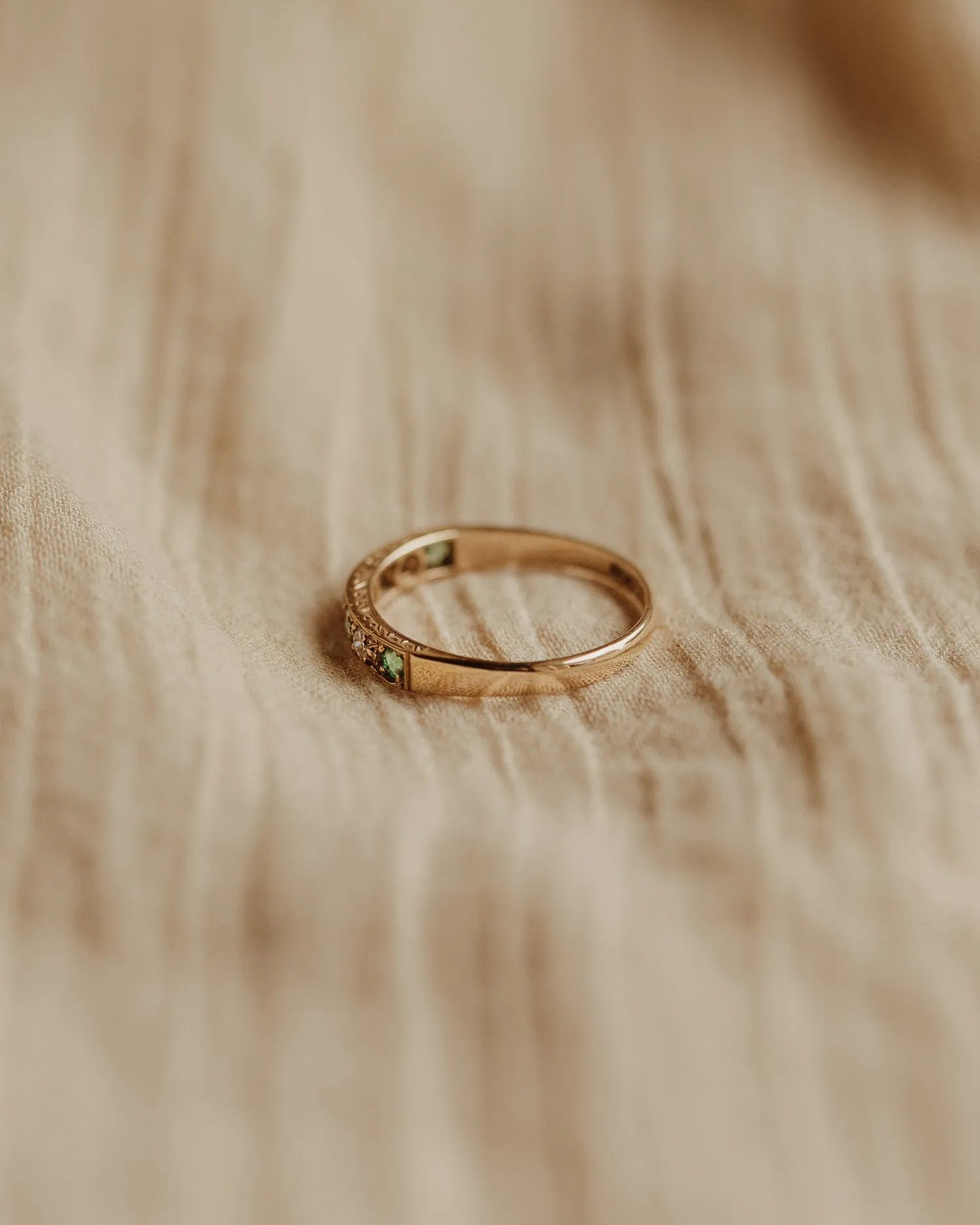 Clarice 9ct Gold Emerald & Diamond Ring sold by Rock n Rose product image thumbnail 5