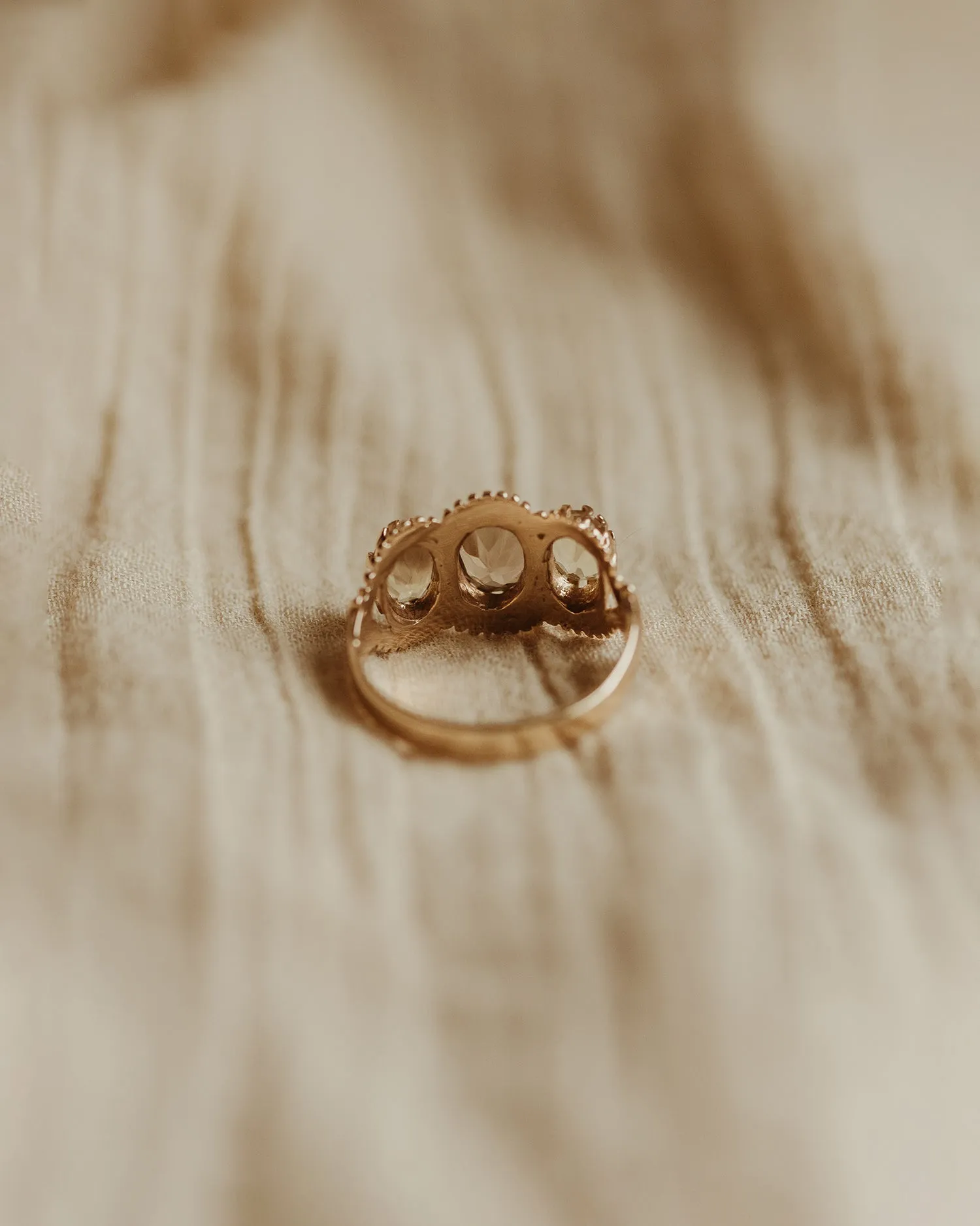 Maude 1975 9ct Gold Citrine Trilogy Ring sold by Rock n Rose product image thumbnail 4