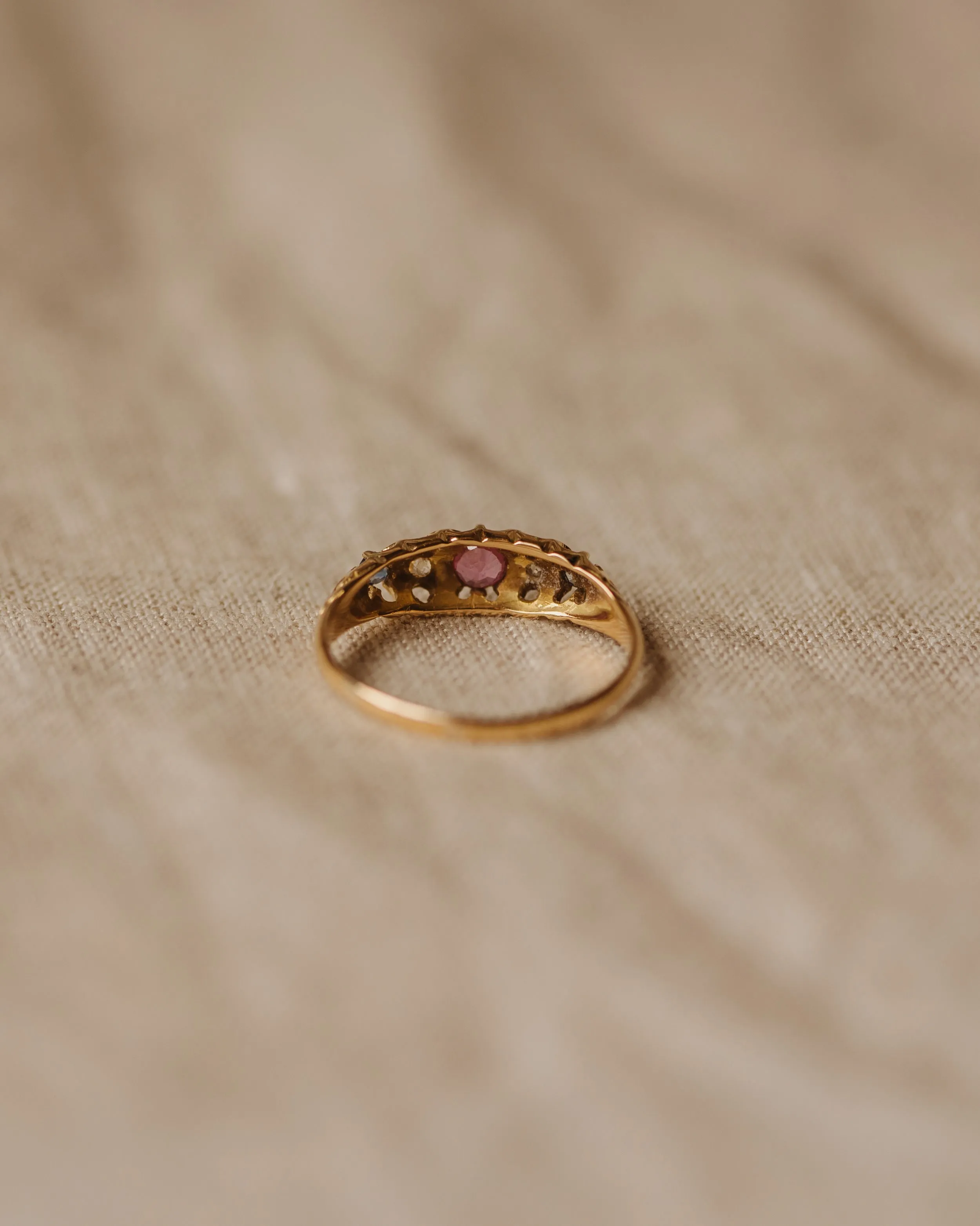 Annabeth 1906 18ct Gold Ruby, Sapphire & Diamond Ring sold by Rock n Rose product image thumbnail 4