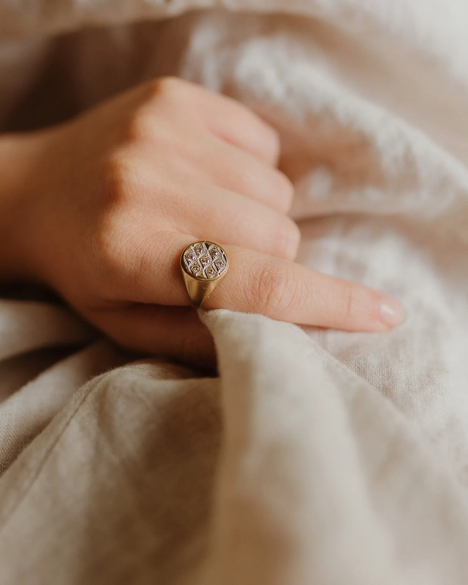 Willa 9ct Gold Signet Ring sold by Rock n Rose product image thumbnail 2