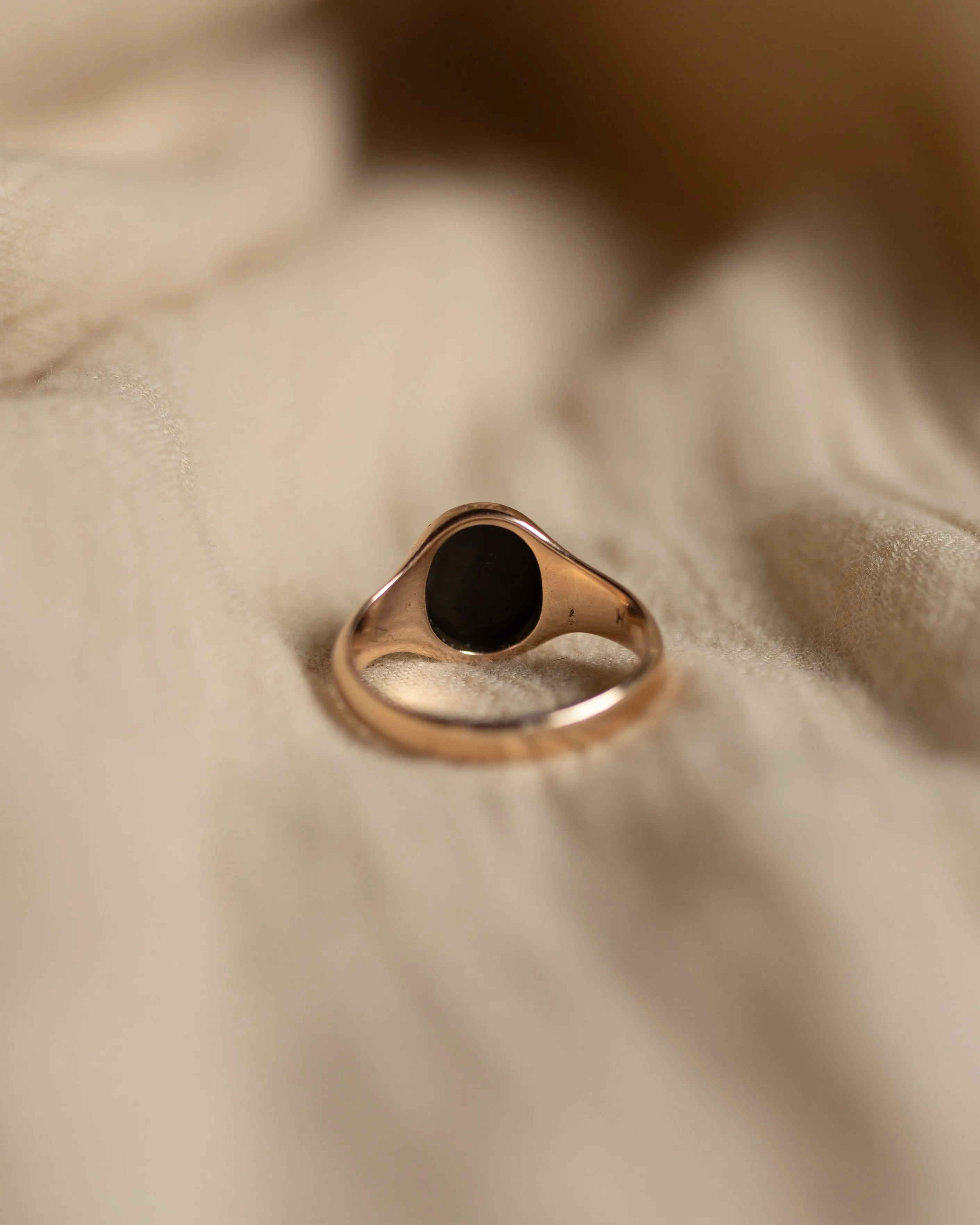 Dorothea 1913 Antique 9ct Gold Black Onyx Cameo Ring sold by Rock n Rose product image thumbnail 5