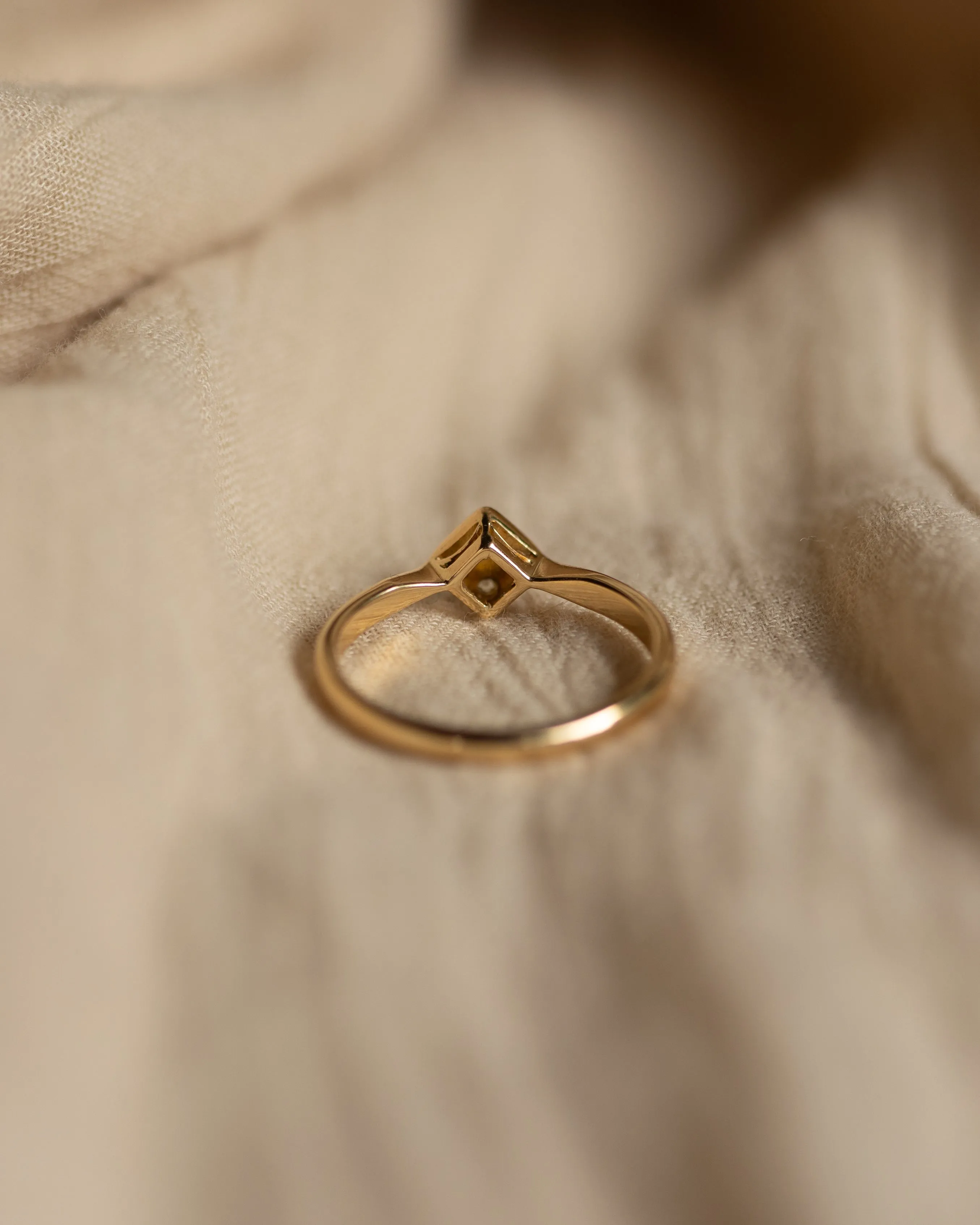 Grace Antique Art Deco 18ct Gold Diamond Cluster Ring sold by Rock n Rose product image thumbnail 5