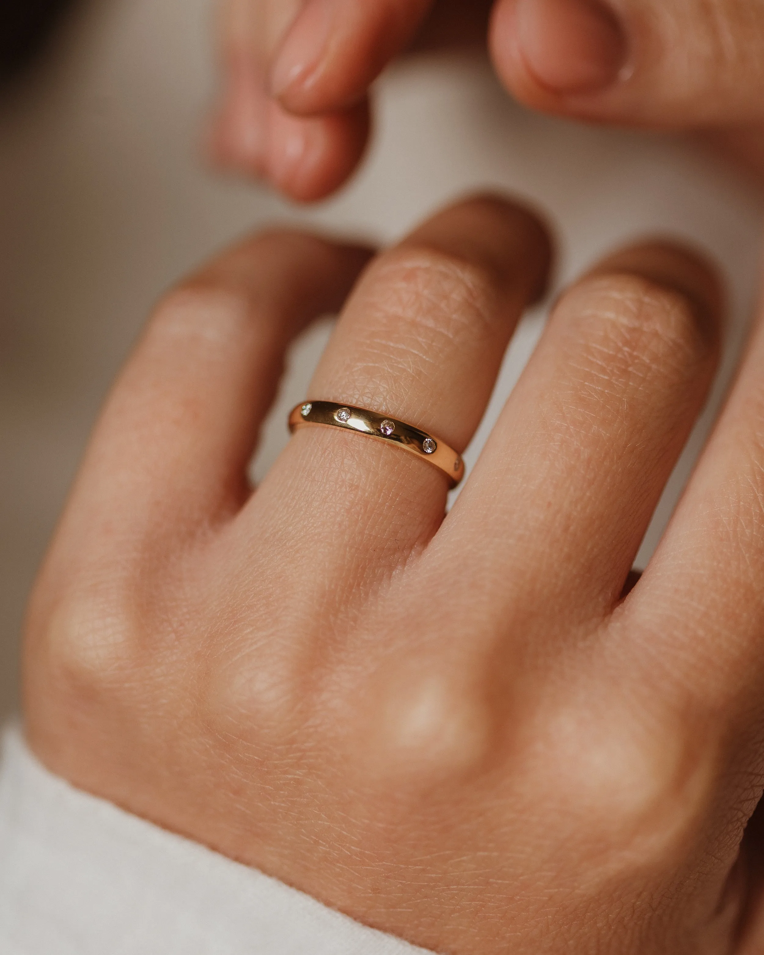 Marie 1992 Vintage 18ct Gold Diamond Eternity Ring sold by Rock n Rose product image thumbnail 3