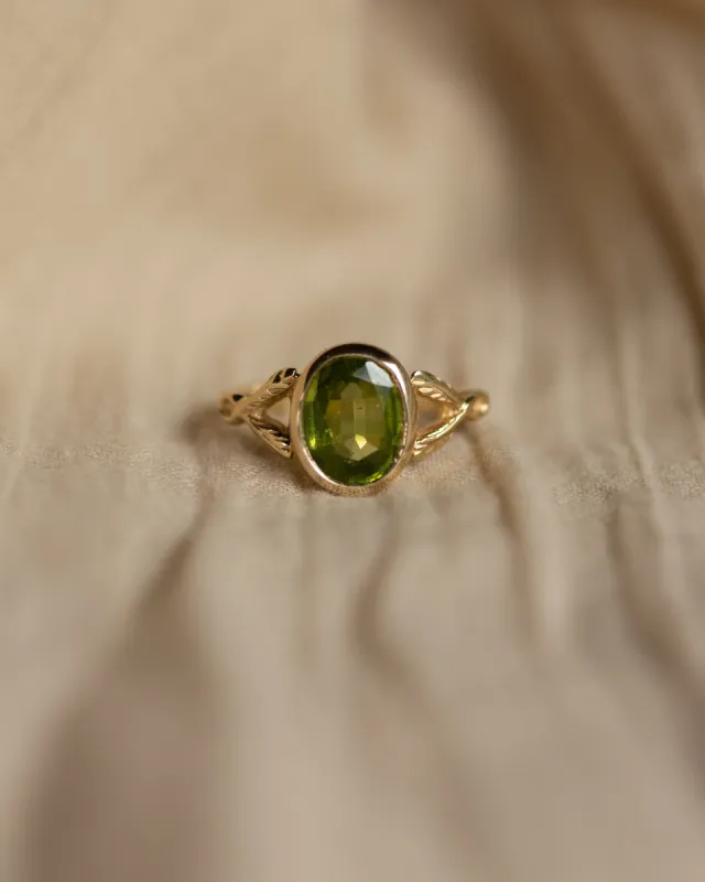Beryl Vintage 9ct Gold Peridot Single Stone Ring sold by Rock n Rose