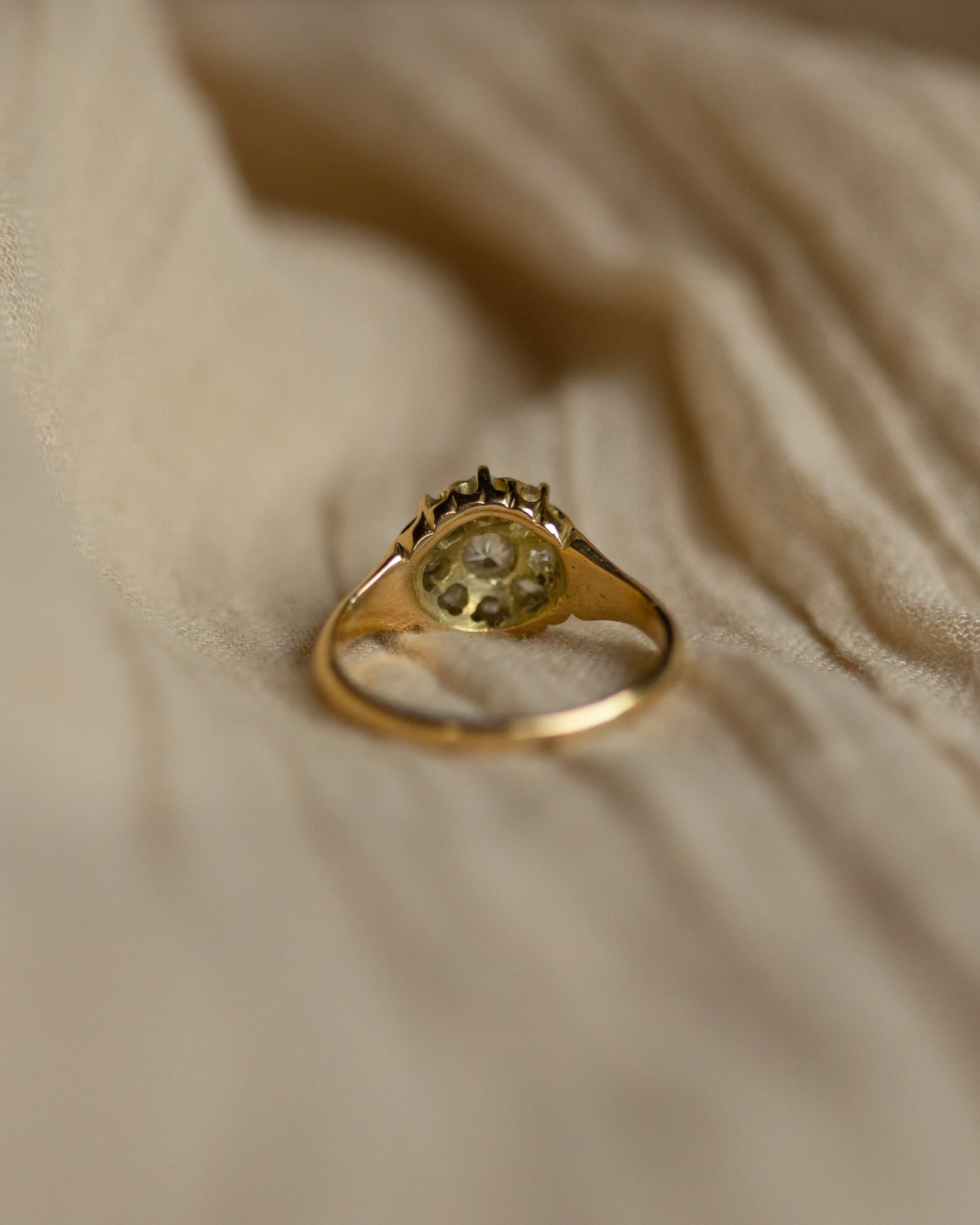 Juliette Antique 18ct Gold Diamond Cluster Ring sold by Rock n Rose product image thumbnail 5