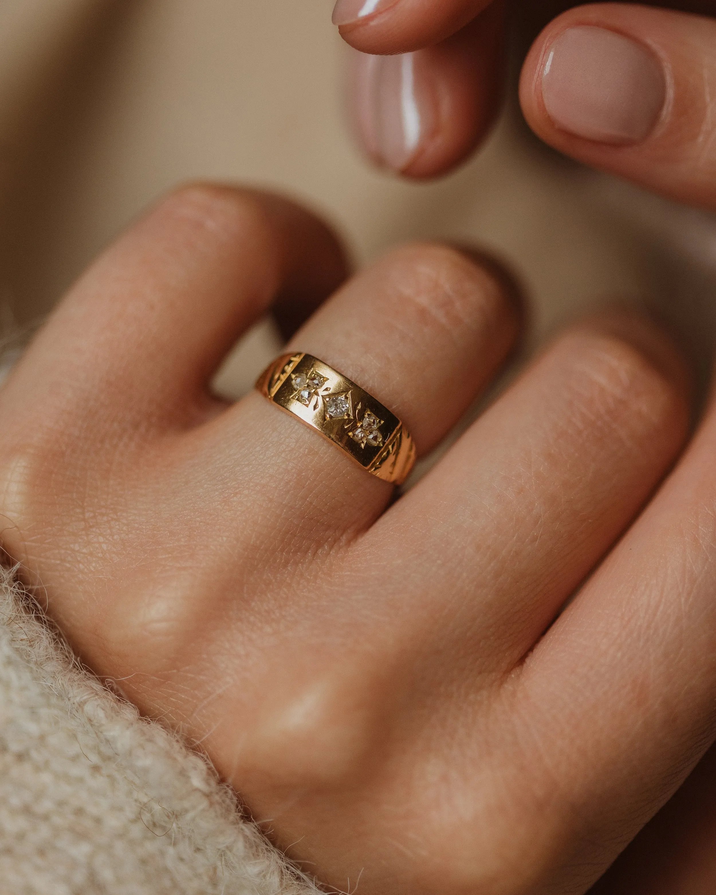 Goldie 1893 Antique Victorian 18ct Gold Diamond Ring sold by Rock n Rose