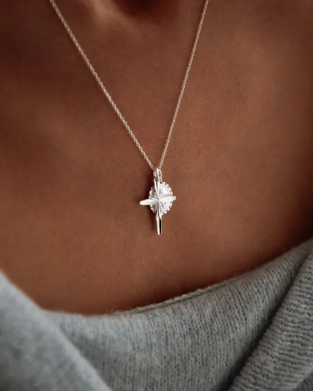 Magdalene Sterling Silver Double Charm Necklace sold by Rock n Rose