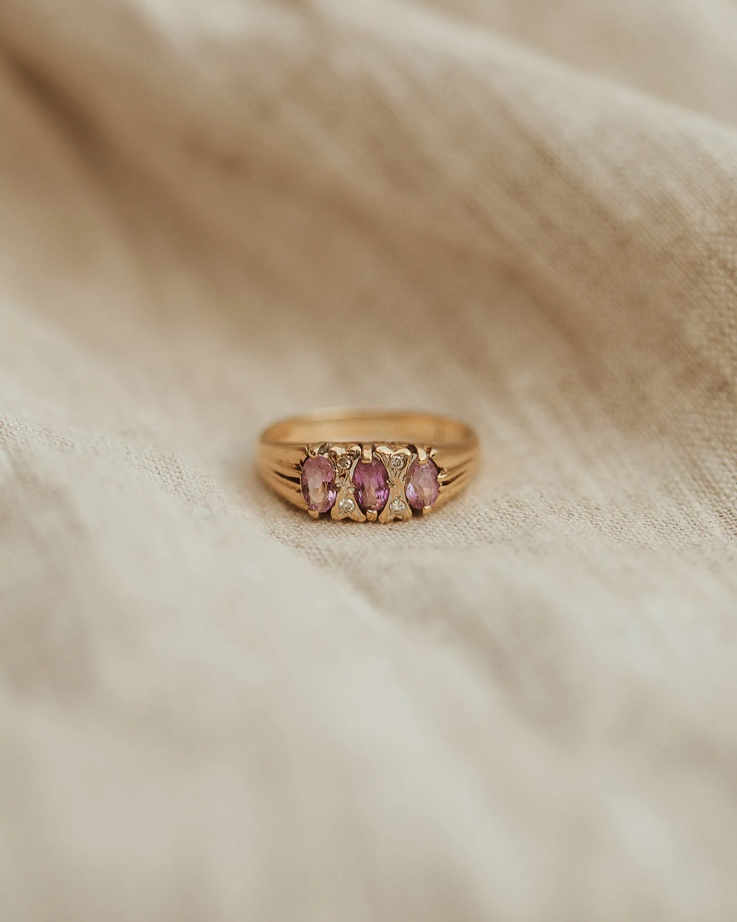 Bridget 9ct Gold Amethyst & Diamond Ring sold by Rock n Rose