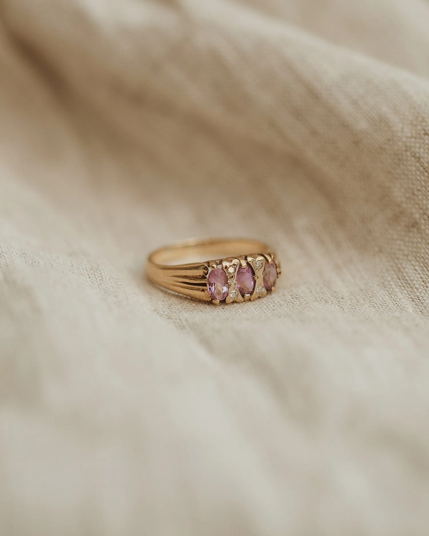 Bridget 9ct Gold Amethyst & Diamond Ring sold by Rock n Rose product image thumbnail 3