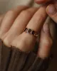 Betina Antique 9ct Gold Garnet Trilogy Ring sold by Rock n Rose