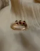 Betina Antique 9ct Gold Garnet Trilogy Ring sold by Rock n Rose