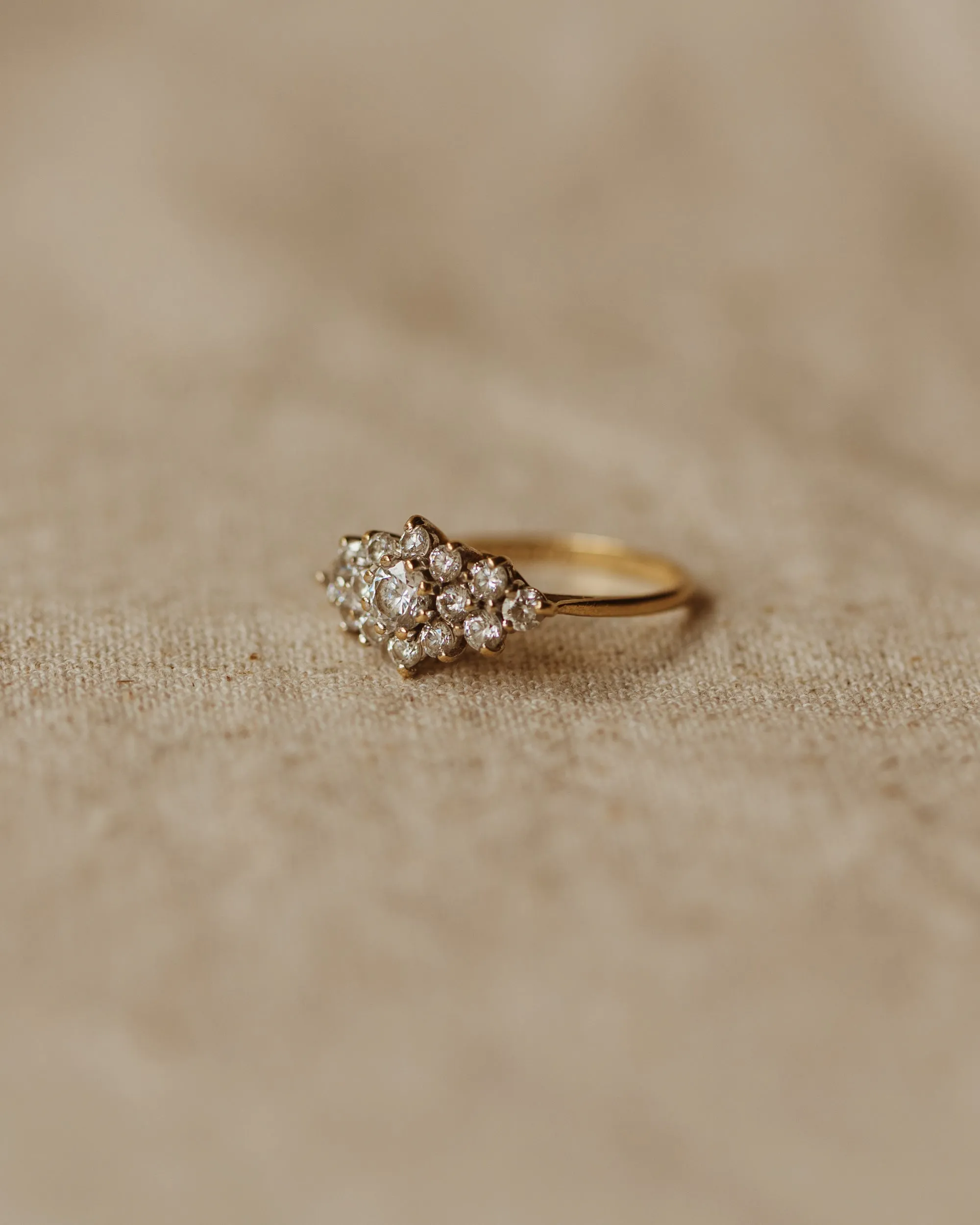 Cecilia Vintage 9ct Gold Cluster Ring sold by Rock n Rose product image thumbnail 5