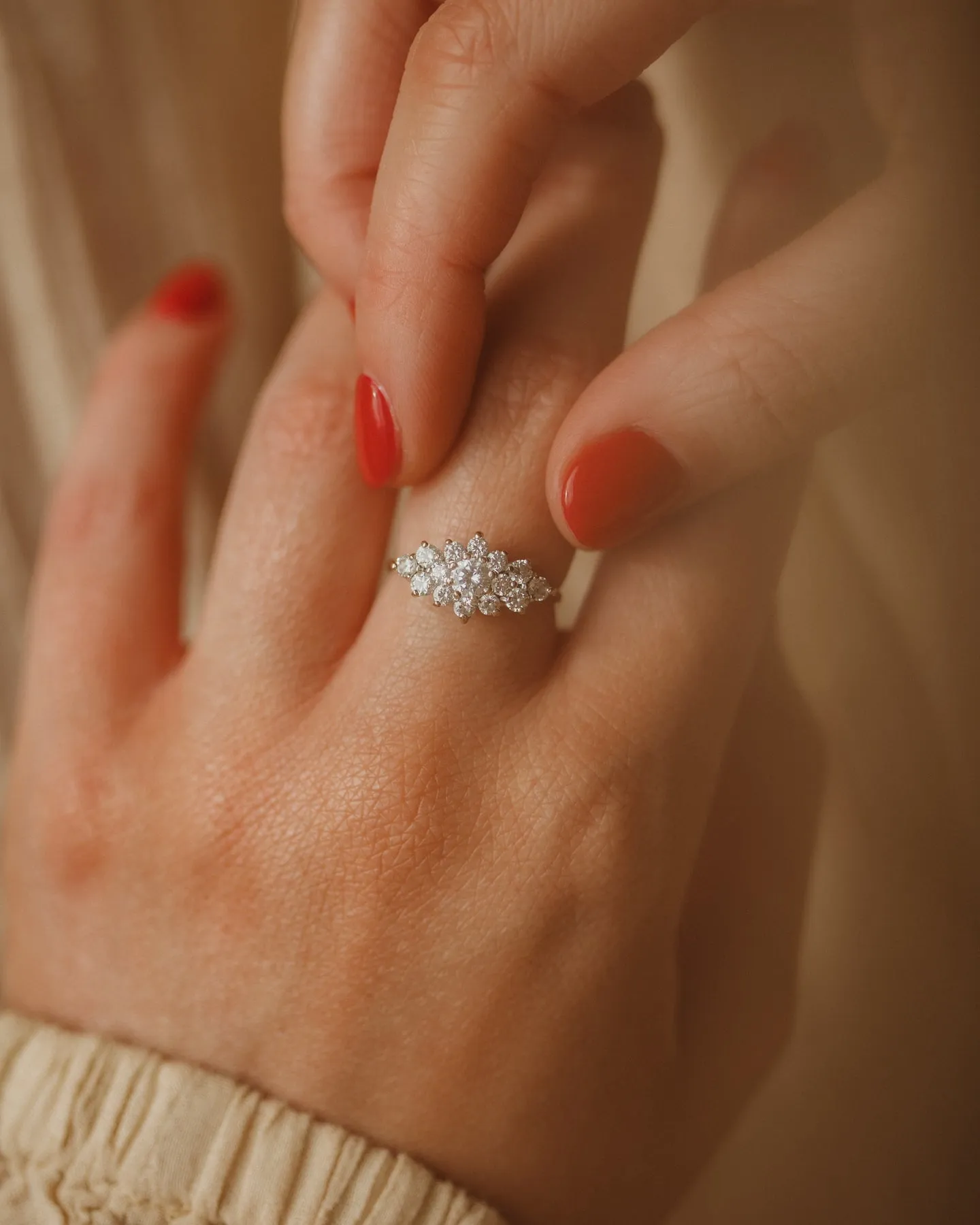 Cecilia Vintage 9ct Gold Cluster Ring sold by Rock n Rose product image thumbnail 2