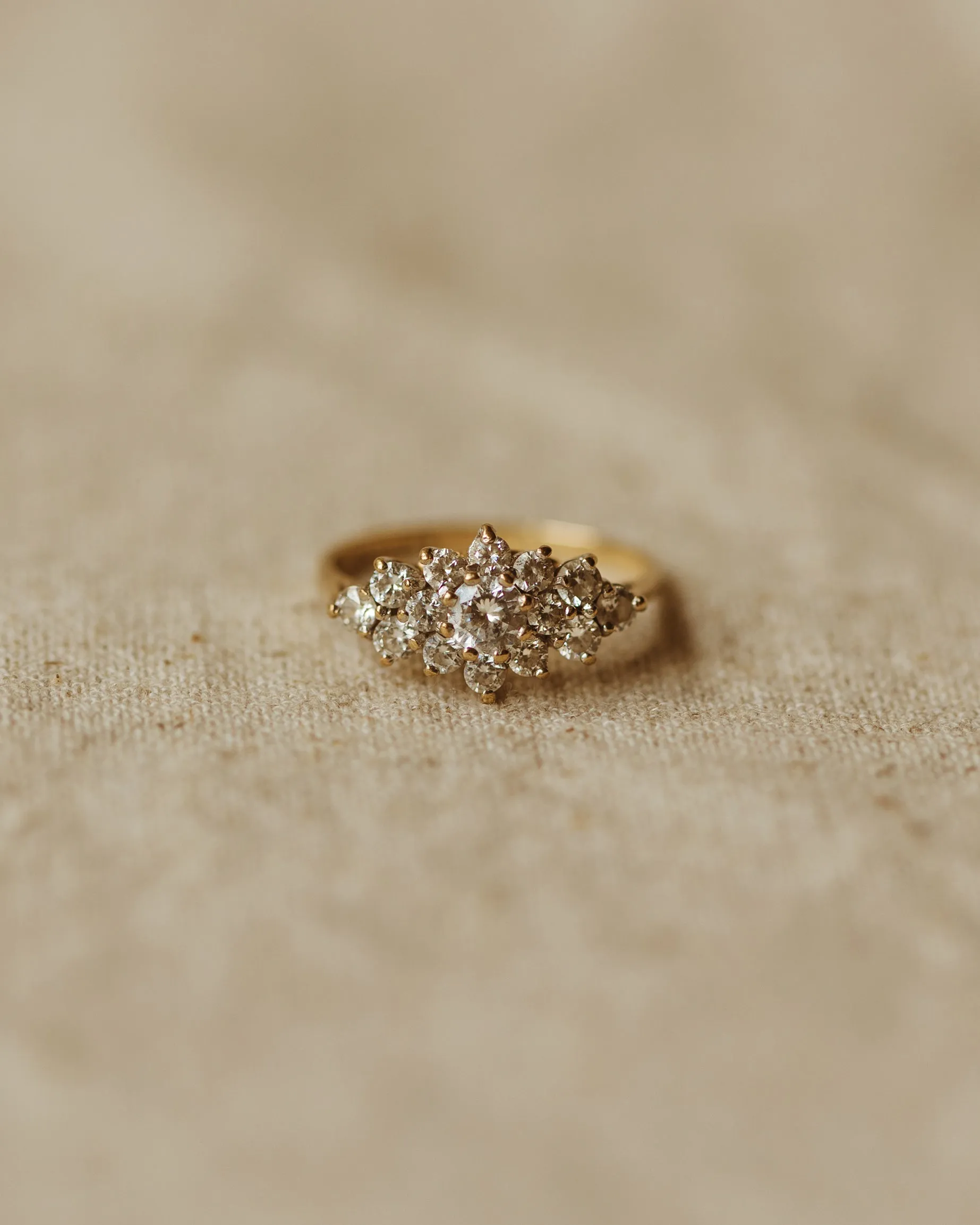 Cecilia Vintage 9ct Gold Cluster Ring sold by Rock n Rose