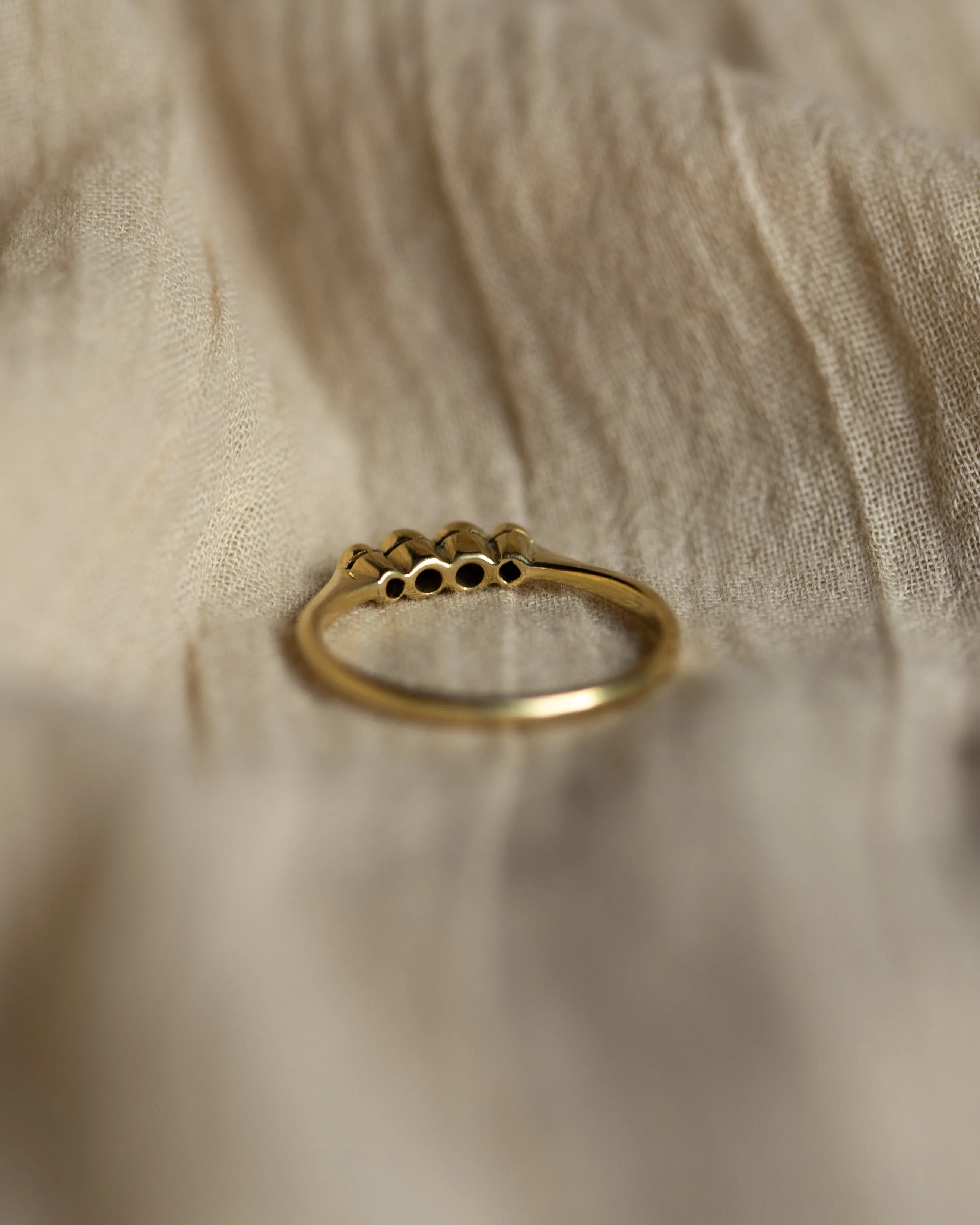 Patricia Antique 18ct Gold Diamond Four Stone Ring sold by Rock n Rose product image thumbnail 5