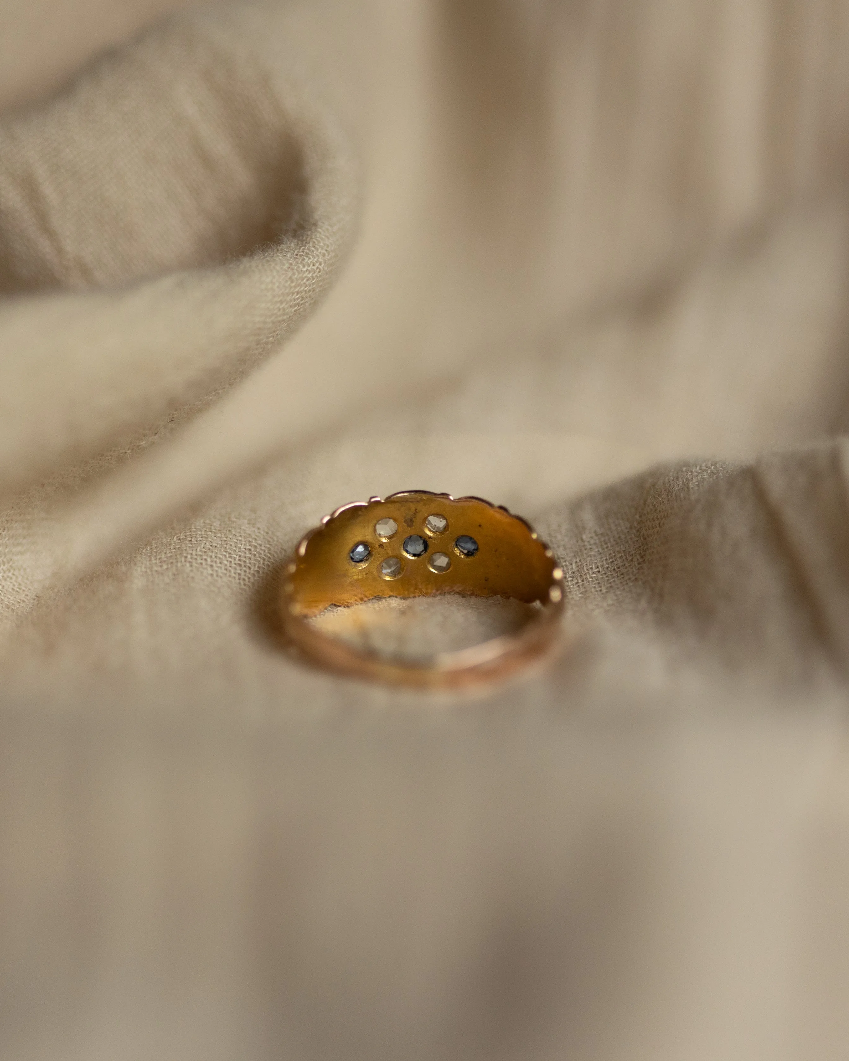 Roberta 1903 Antique 15ct Gold Sapphire & Diamond Ring sold by Rock n Rose product image thumbnail 5