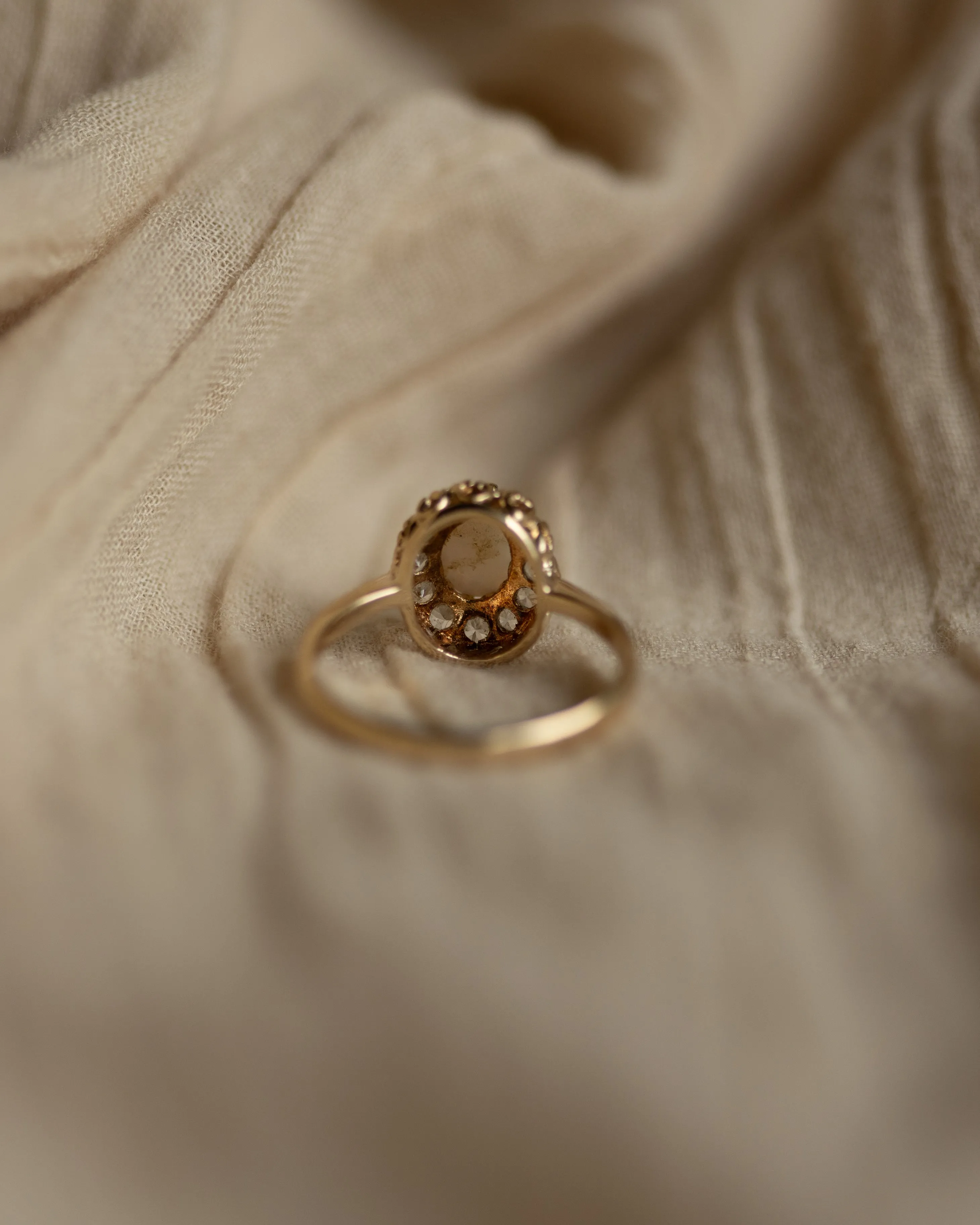 Verity 1973 Vintage 9ct Gold Opal & CZ Cluster Ring sold by Rock n Rose product image thumbnail 5