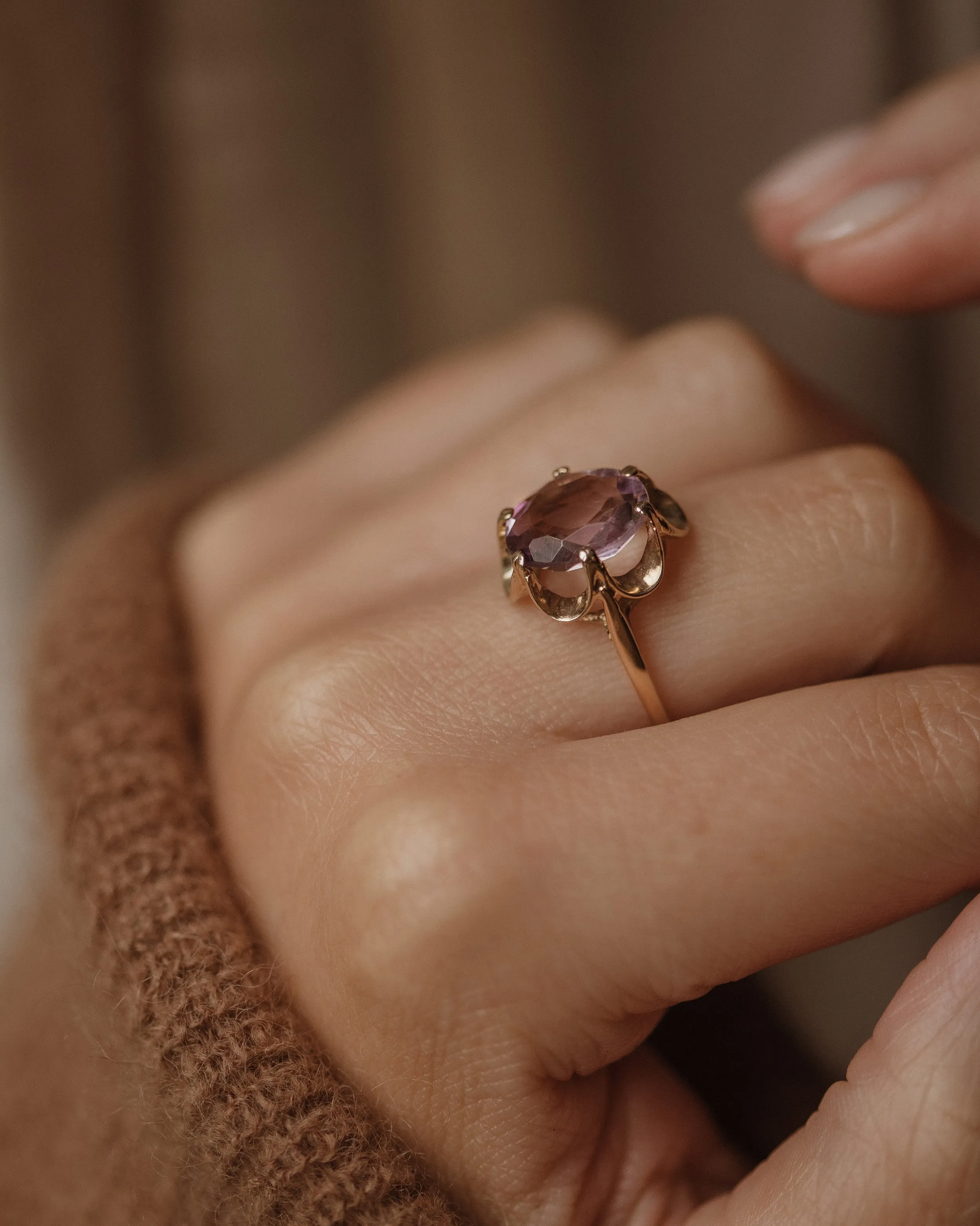 Margie 1988 Vintage 9ct Gold Amethyst Ring sold by Rock n Rose product image thumbnail 2