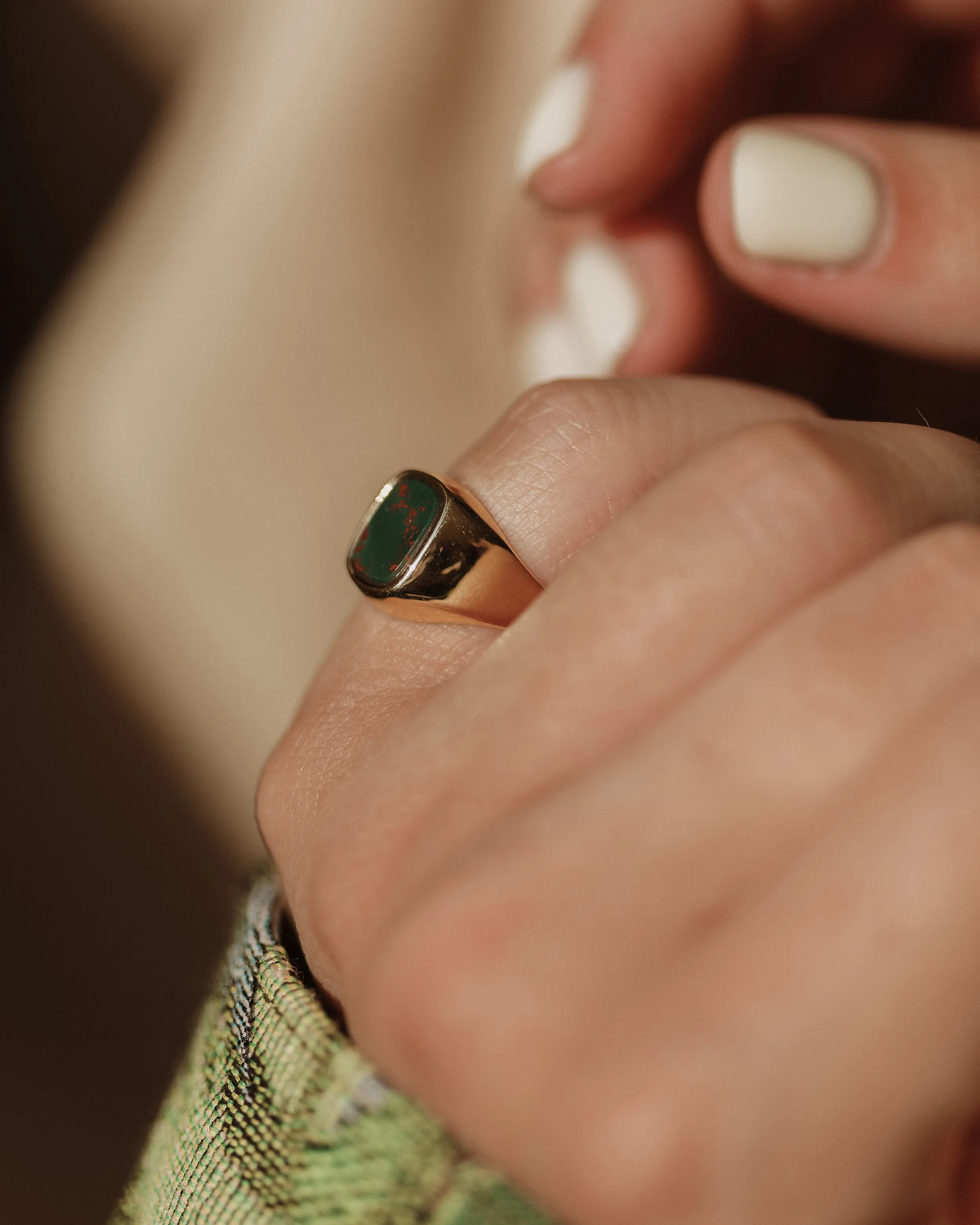 Ophelia Antique 9ct Gold Bloodstone Signet Ring sold by Rock n Rose product image thumbnail 2