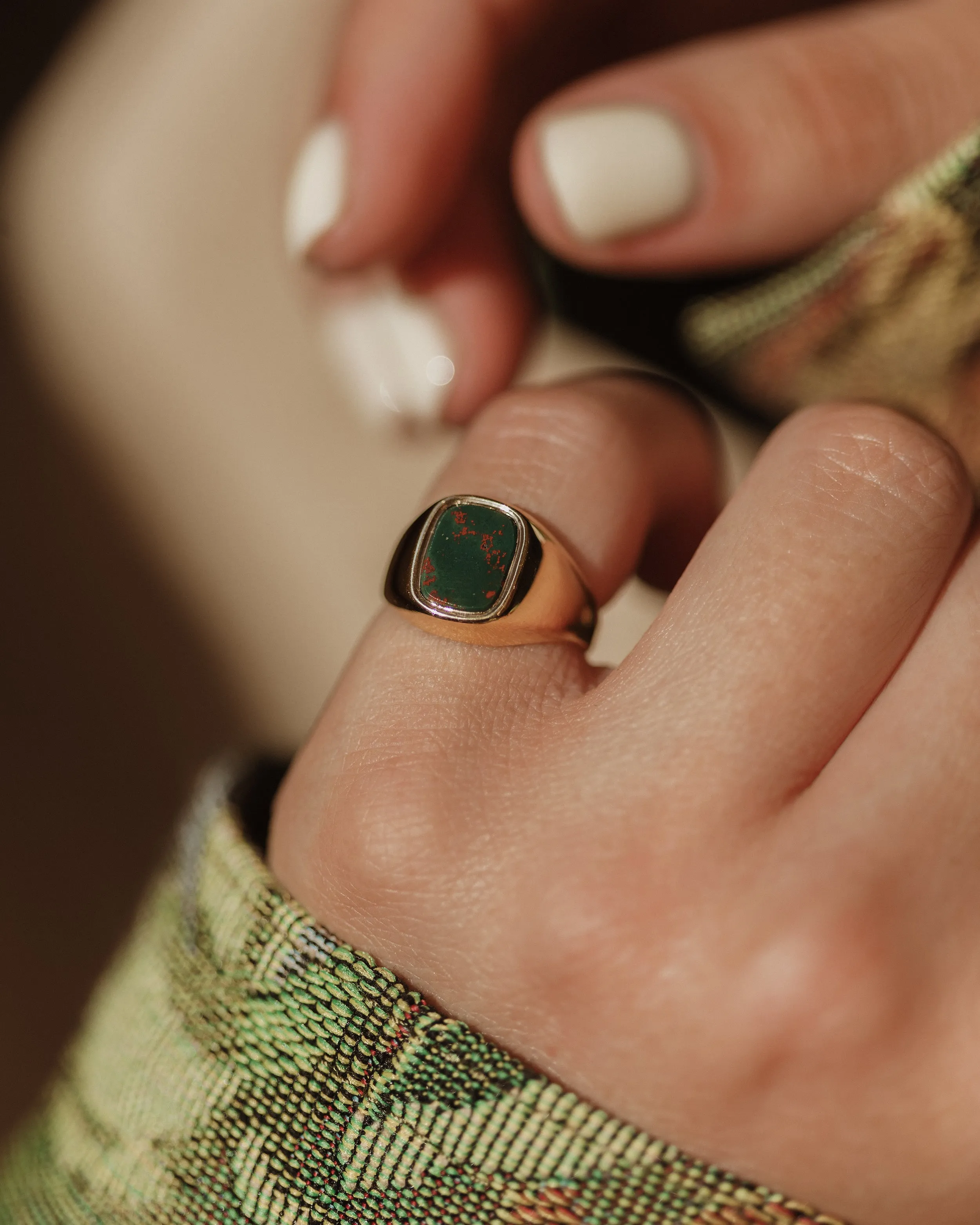 Ophelia Antique 9ct Gold Bloodstone Signet Ring sold by Rock n Rose