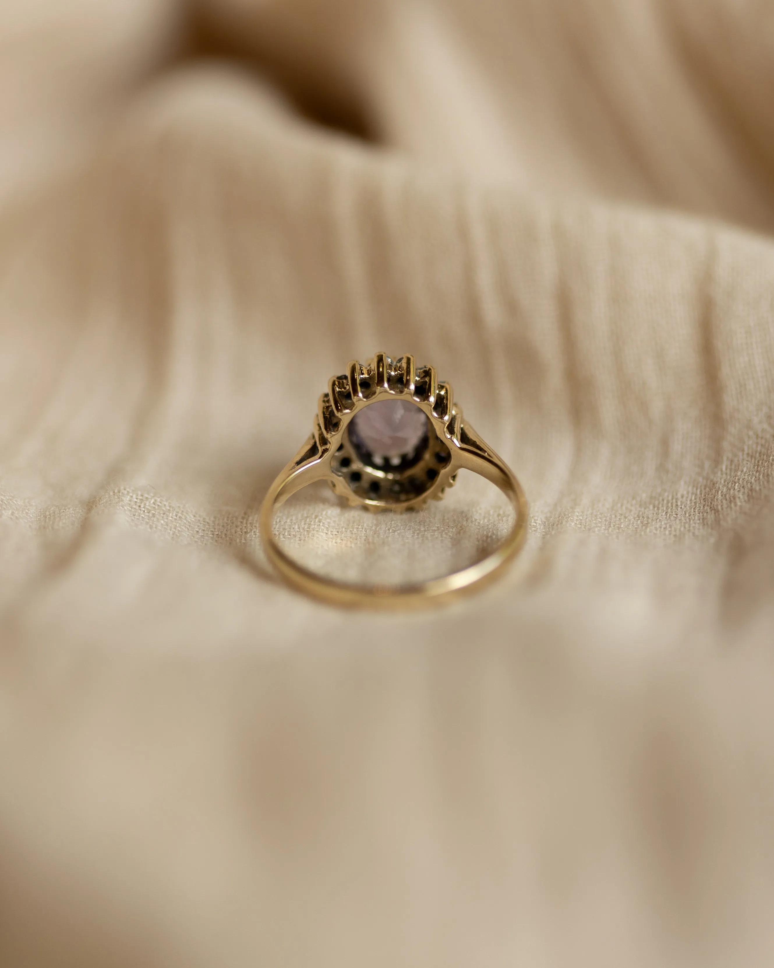 June 1990 Vintage 9ct Gold Amethyst & Diamond Cluster sold by Rock n Rose product image thumbnail 5
