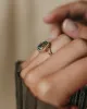 Eliza Vintage 9ct Gold Blue Spinel Single Stone Ring sold by Rock n Rose