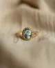 Eliza Vintage 9ct Gold Blue Spinel Single Stone Ring sold by Rock n Rose