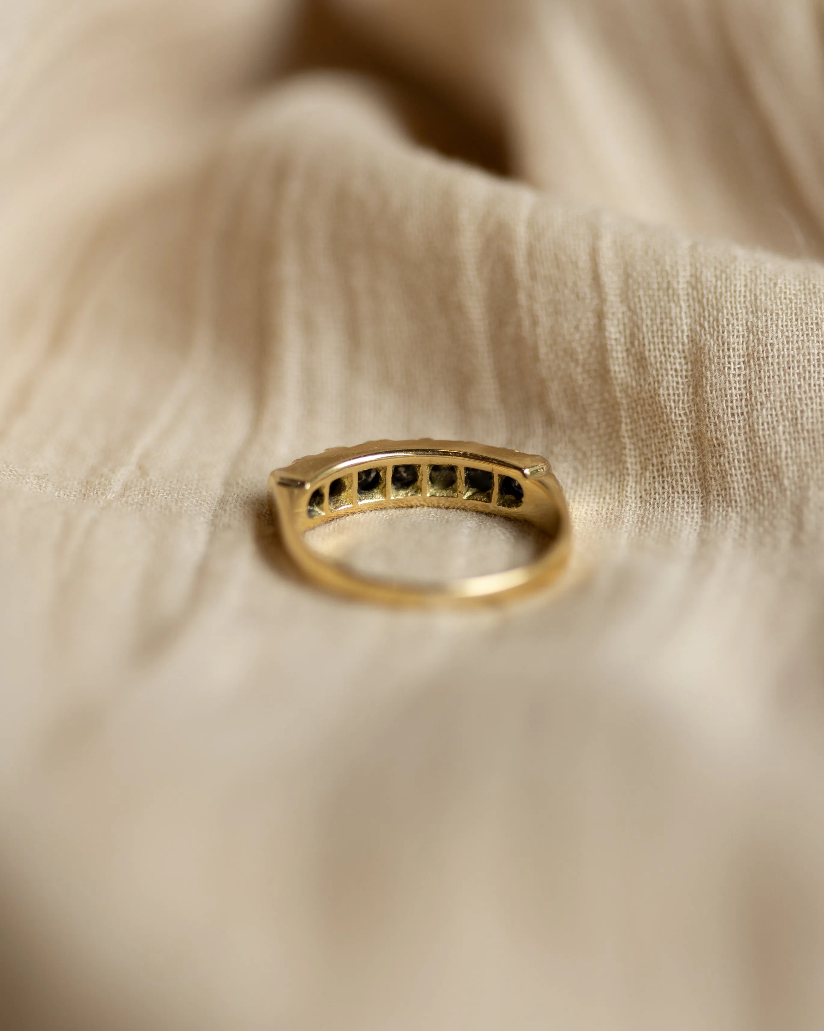 Laurel 1976 Vintage 18ct Gold Diamond Half Eternity Ring sold by Rock n Rose product image thumbnail 5