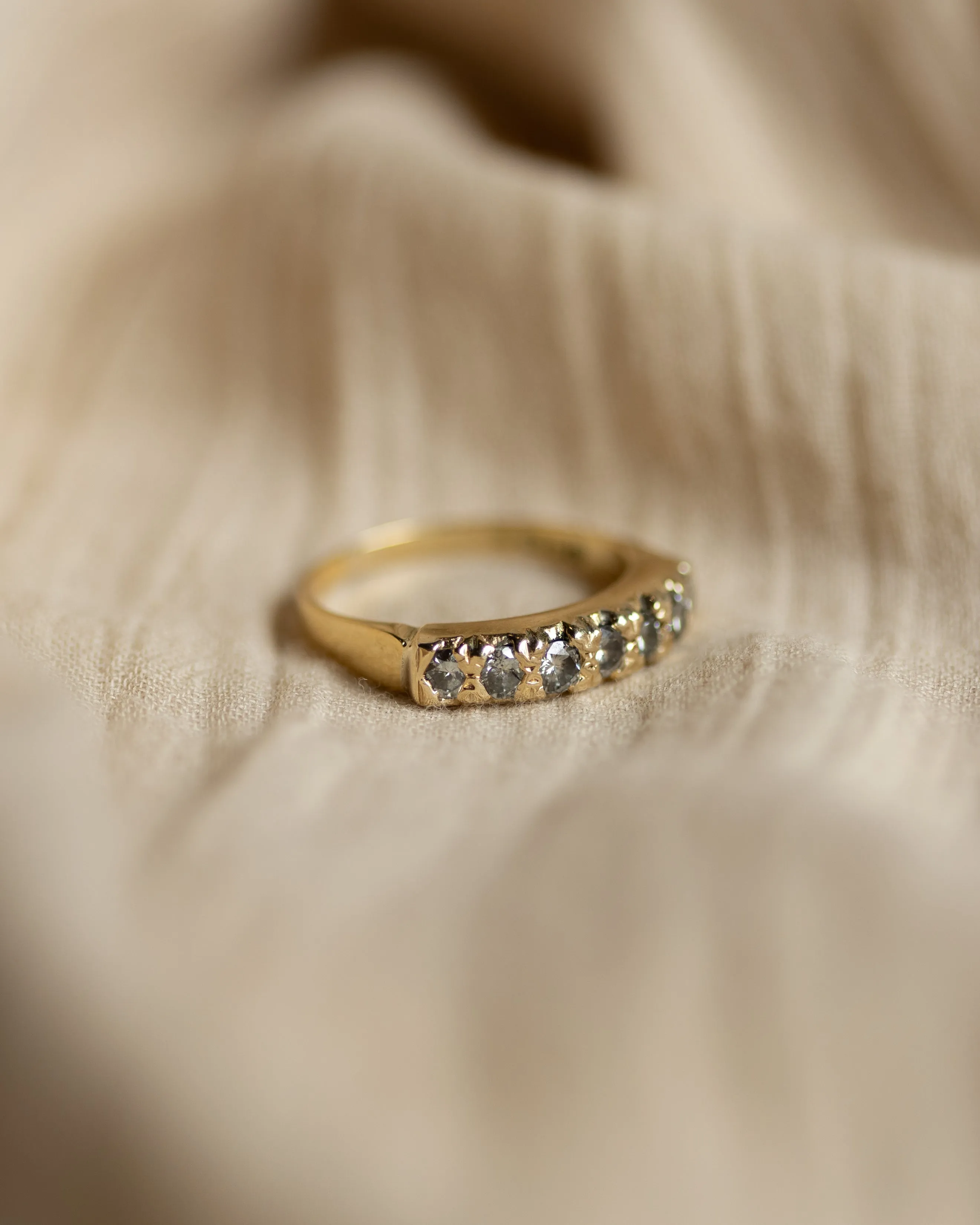 Laurel 1976 Vintage 18ct Gold Diamond Half Eternity Ring sold by Rock n Rose product image thumbnail 4