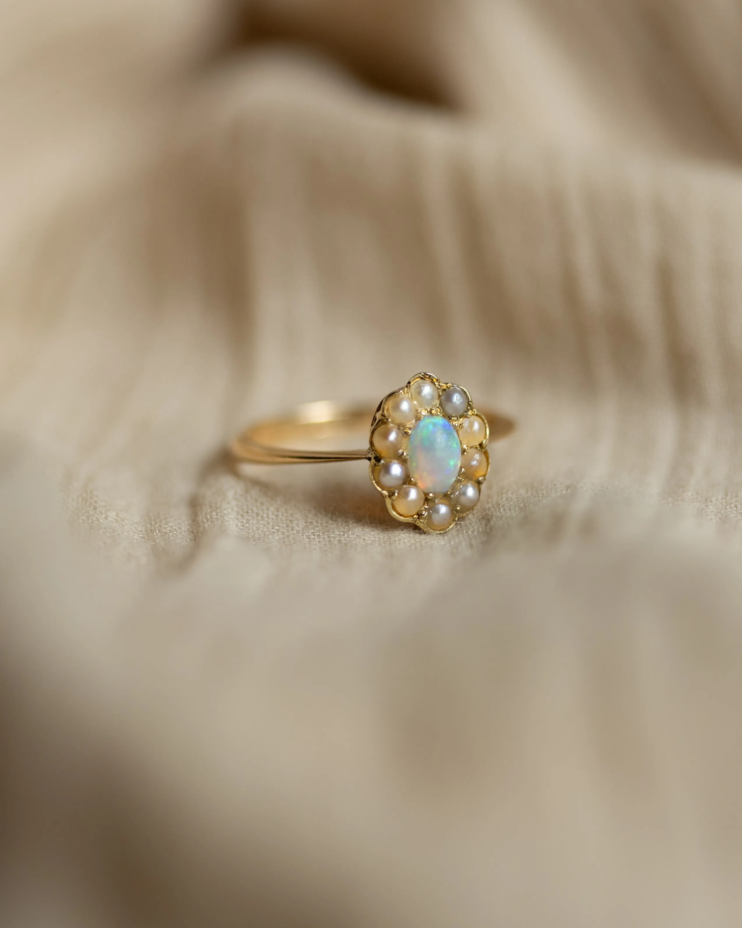 Bonnie Antique 18ct Gold Opal & Pearl Cluster Ring sold by Rock n Rose product image thumbnail 4